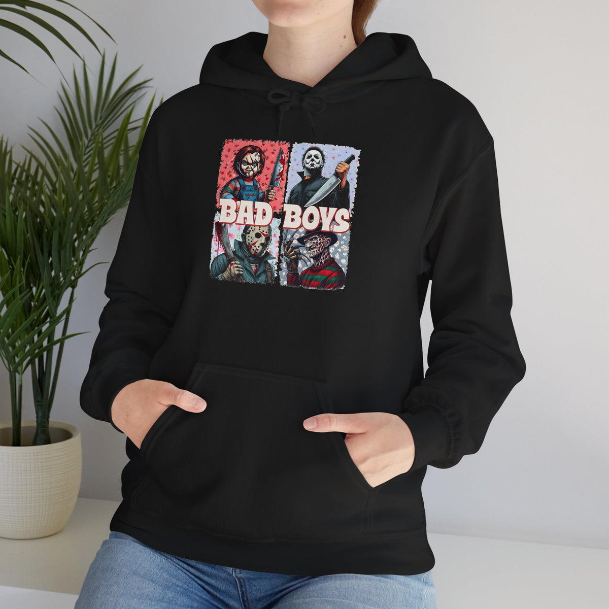 Horror Movie Villains Halloween Bad Boys Unisex Hoodie, Scary Movie Pullover, Horror Movie Sweatshirt, Halloween Costume Hoodie