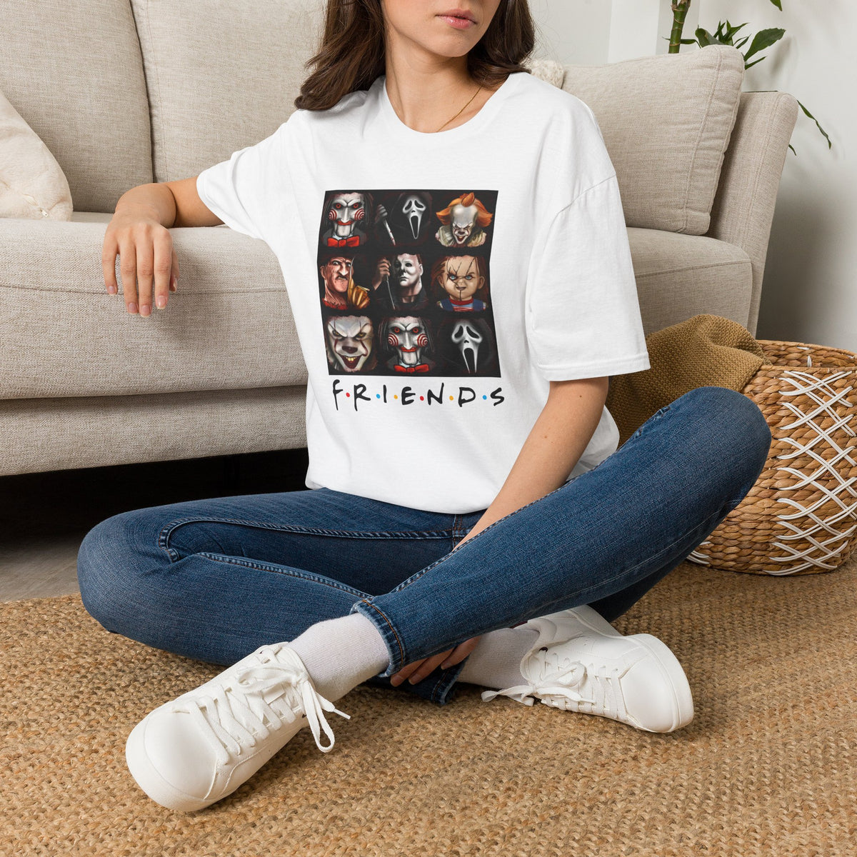 Horror Movie Villains Halloween Softstyle T-Shirt, Scary Movie Tee, Halloween Shirt, Horror Movie Fan Gift, Horror Movie Characters