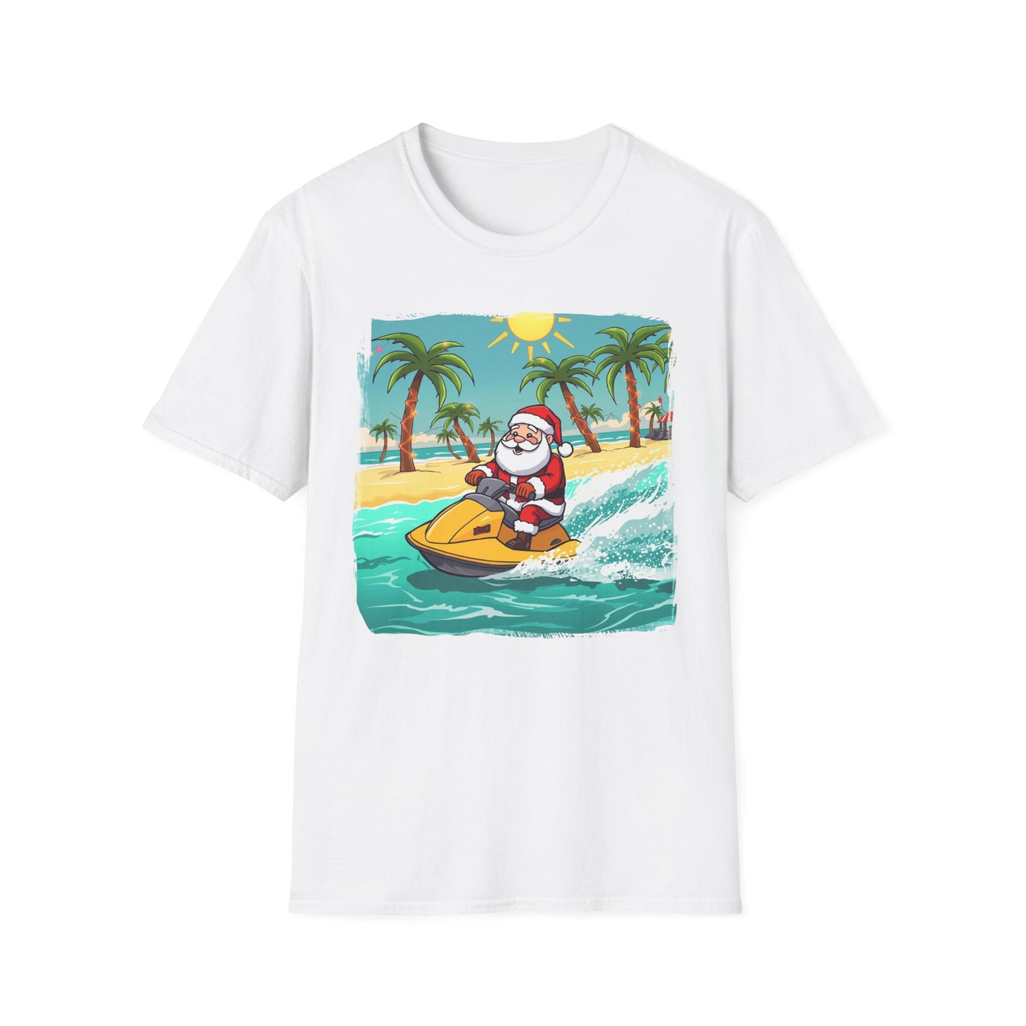 Tropical Santa on a Wave runner Shirt, Family Christmas Shirts, Christmas T Shirt, Holiday Shirt, Cute Xmas Shirt for the family, Holiday Gift