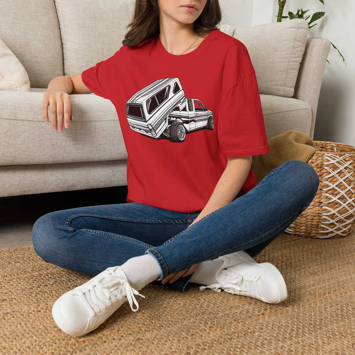 Mini Truck Lowrider Shirt, Lowrider Bed Dancer Truck T-Shirt, Custom Lowered Truck Tee, Car Enthusiast Gift