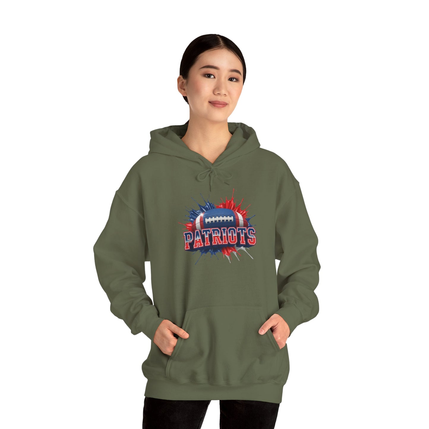 New England Football Hoodie, New England Team Hoodie, Football Gift for New England Fans, Game Day Sports Fan Apparel, Football Fan Gift