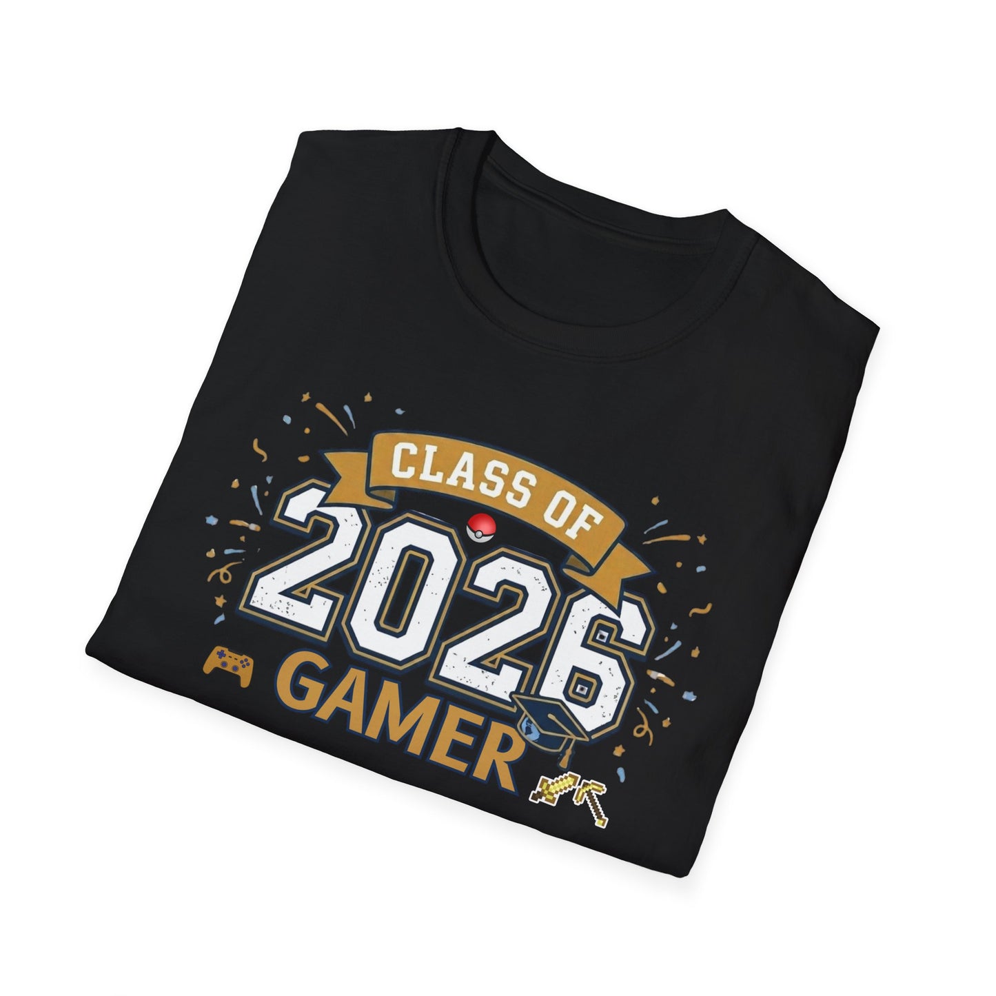 Class of 2026 Gamer T-Shirt – Graduation Gift for Gamers, Senior 2026 Shirt, Video Game Grad Tee, High School or College