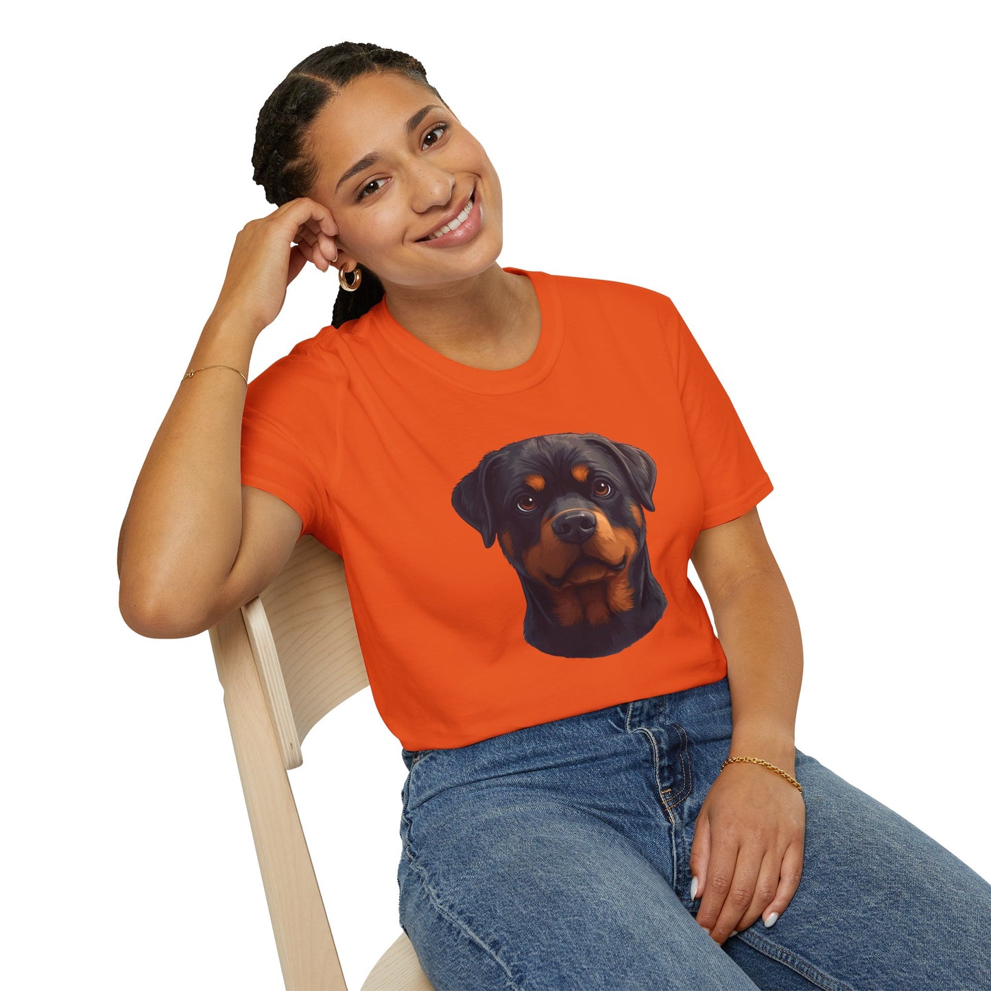 Rottweiler Dog Portrait Shirt – Rottweiler Dog Lover Gift, Cute Dog Mom Tee, Dog Dad Shirt, Pet Breed Apparel