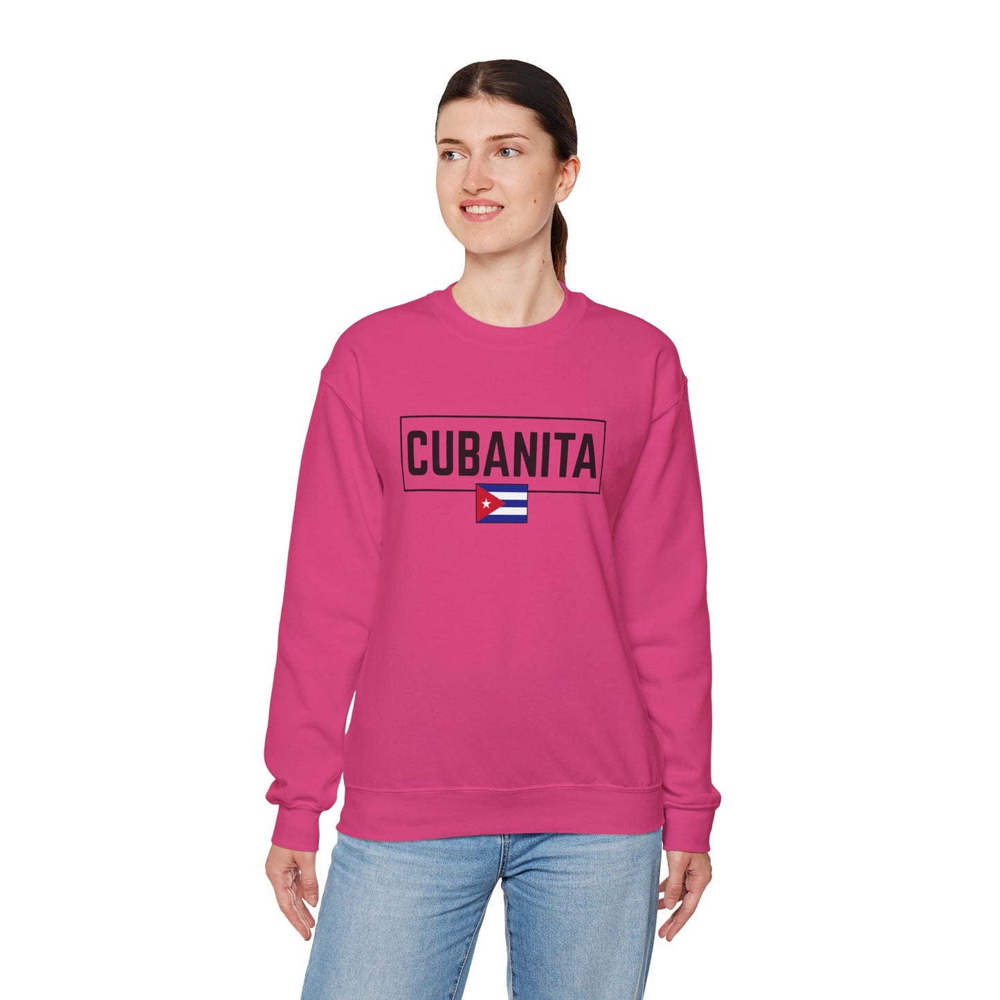 CUBANITA Sweatshirt – Cuban Flag Sweatshirt for Women, Latino Pride Sweatshirt, Cuba Heritage Top, Cuban Culture Graphic Sweatshirt