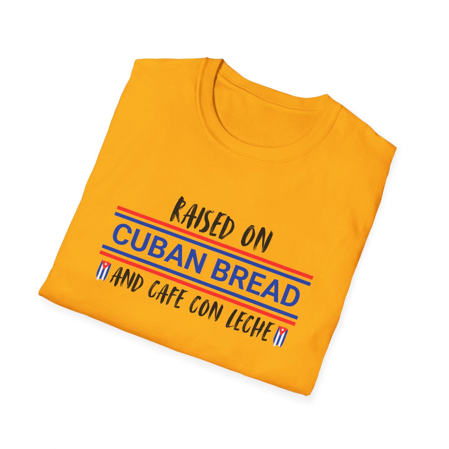 Raised on Cuban Bread and Cafe Con Leche T-Shirt, Cute Graphic Tee for Hispanic Heritage, Cuban Food Heritage Latin roots Tee, Hispanic Gift
