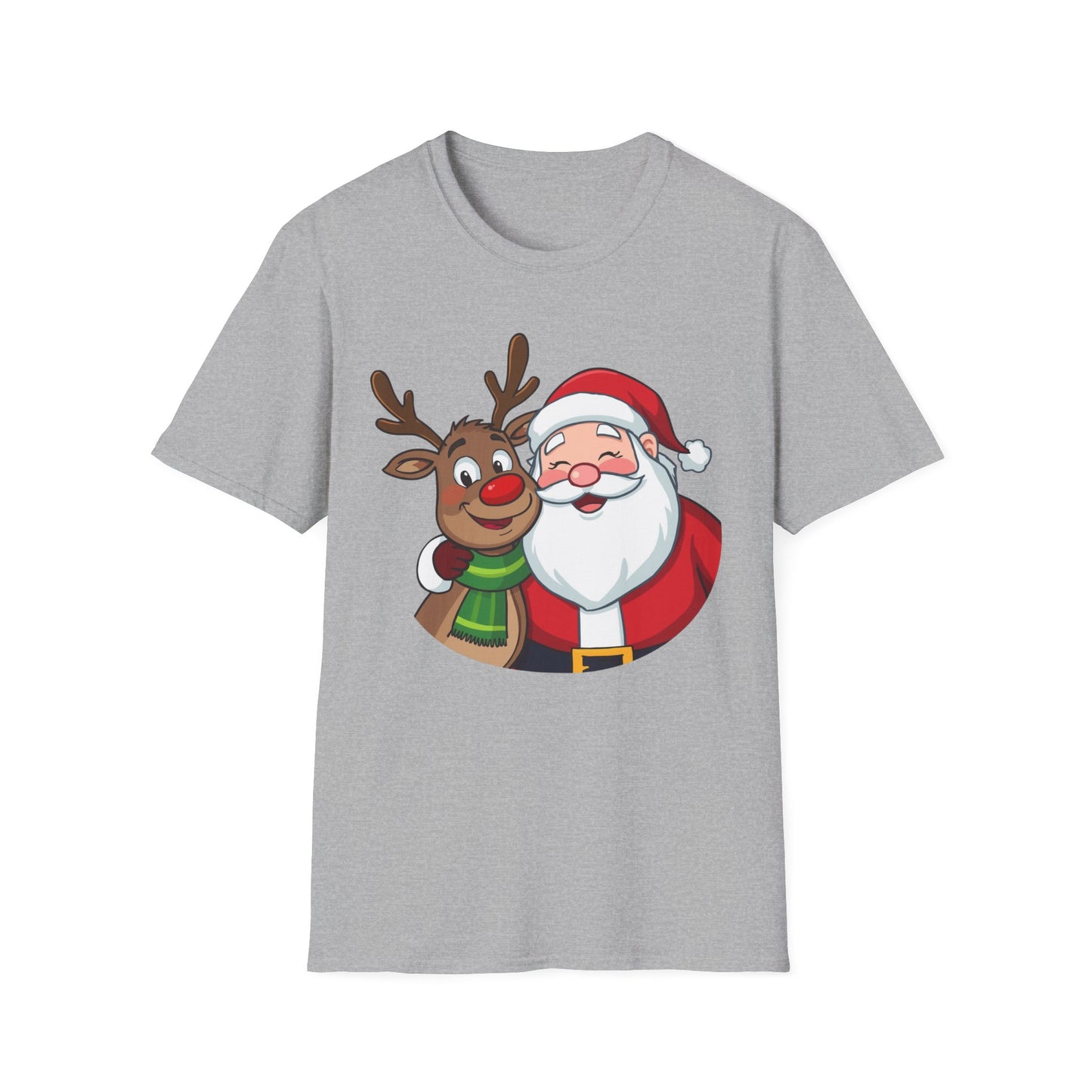 Smiling Santa and Rudolph Shirt, Family Christmas Shirts, Christmas T Shirt, Holiday Shirt, Cute Xmas Shirt for the family, Holiday Gift