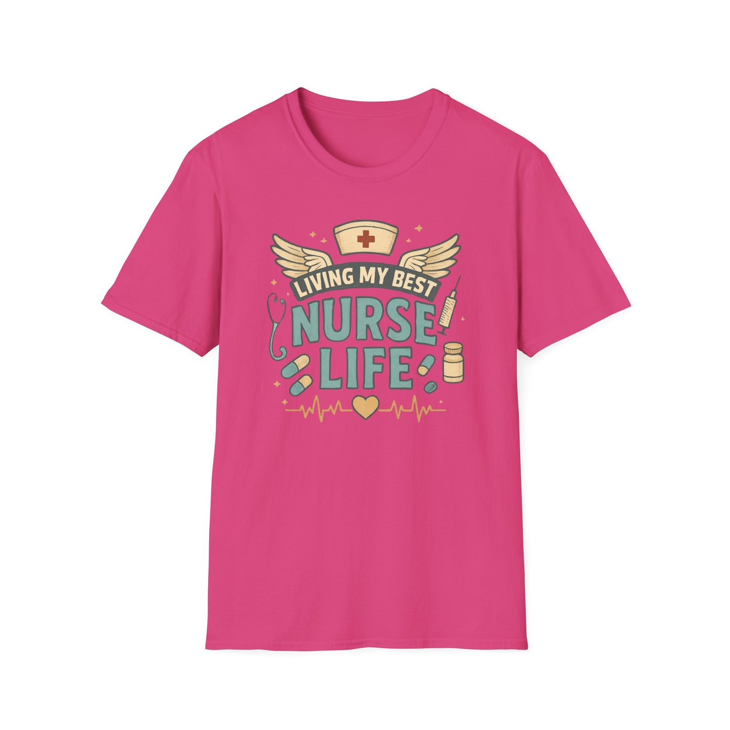 Living My Best Nurse Life Shirt – Cute Nurse Shirt for Women – RN Nurse Life Tee – Nurse Appreciation Gift, Medical Worker Shirt