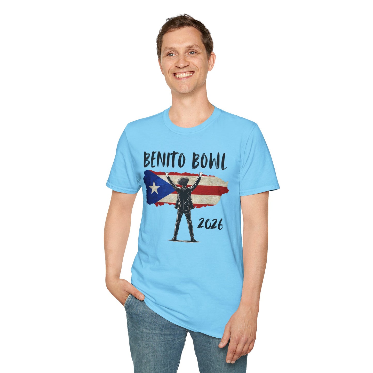 Benito Bowl 2026 PR Flag, Benito Bowl T-Shirt, Football Fan Gift, Puerto Rico Boricua Heritage Culture Pride Tee
