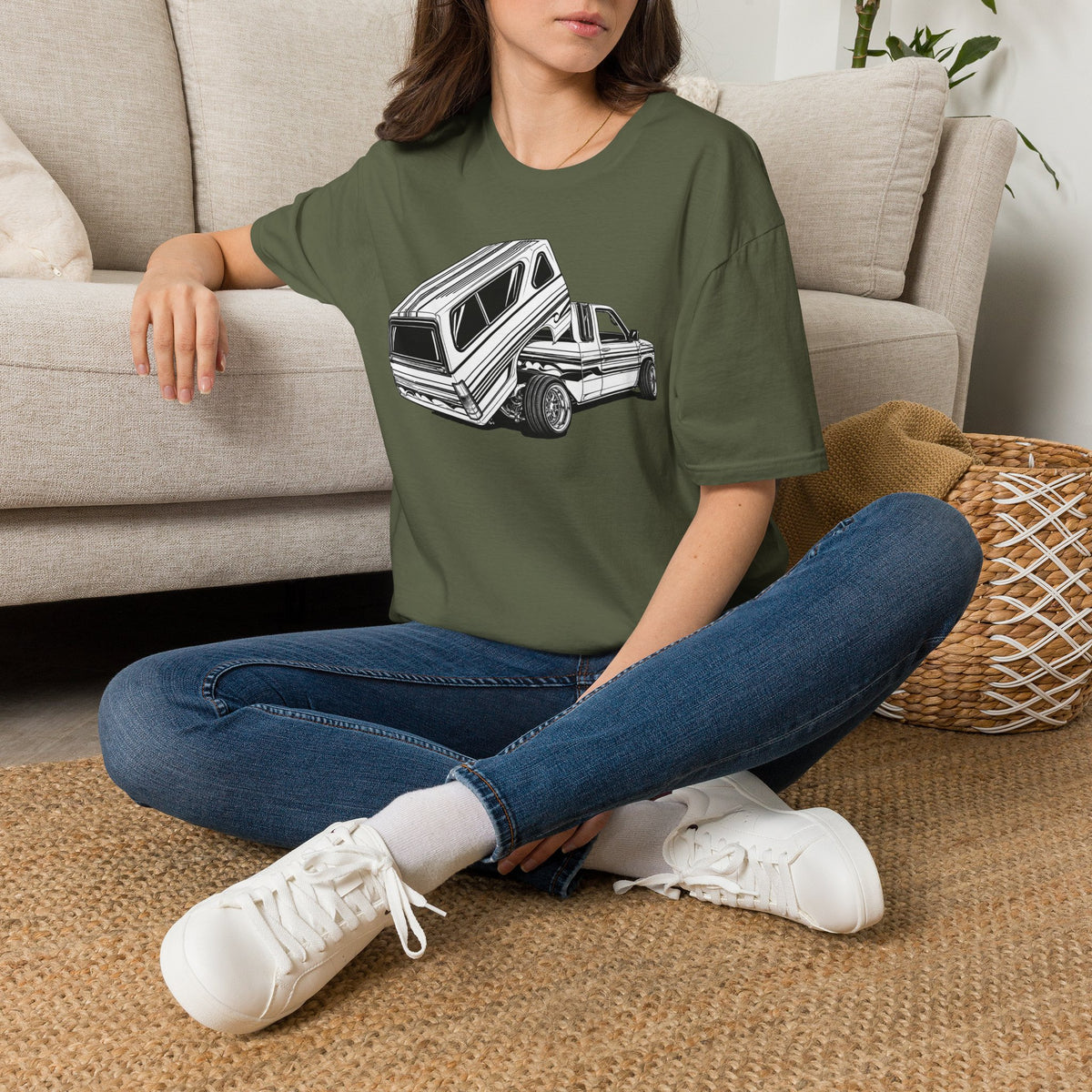 Mini Truck Lowrider Shirt, Lowrider Bed Dancer Truck T-Shirt, Custom Lowered Truck Tee, Car Enthusiast Gift