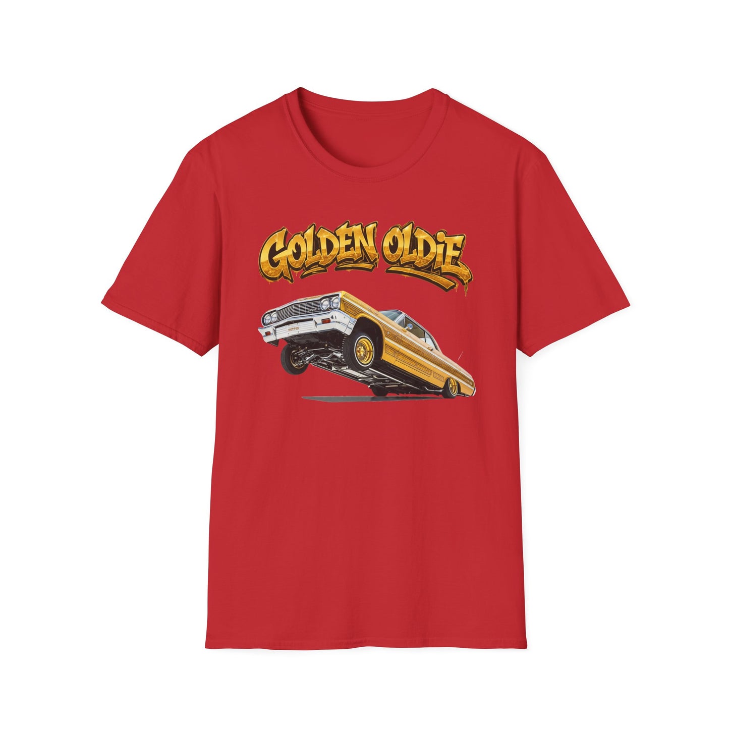 Golden Oldie Lowrider Shirt, Classic Car Tee, Vintage Auto Graphic Shirt, Car Enthusiast Gift, Retro Car Lover Tee