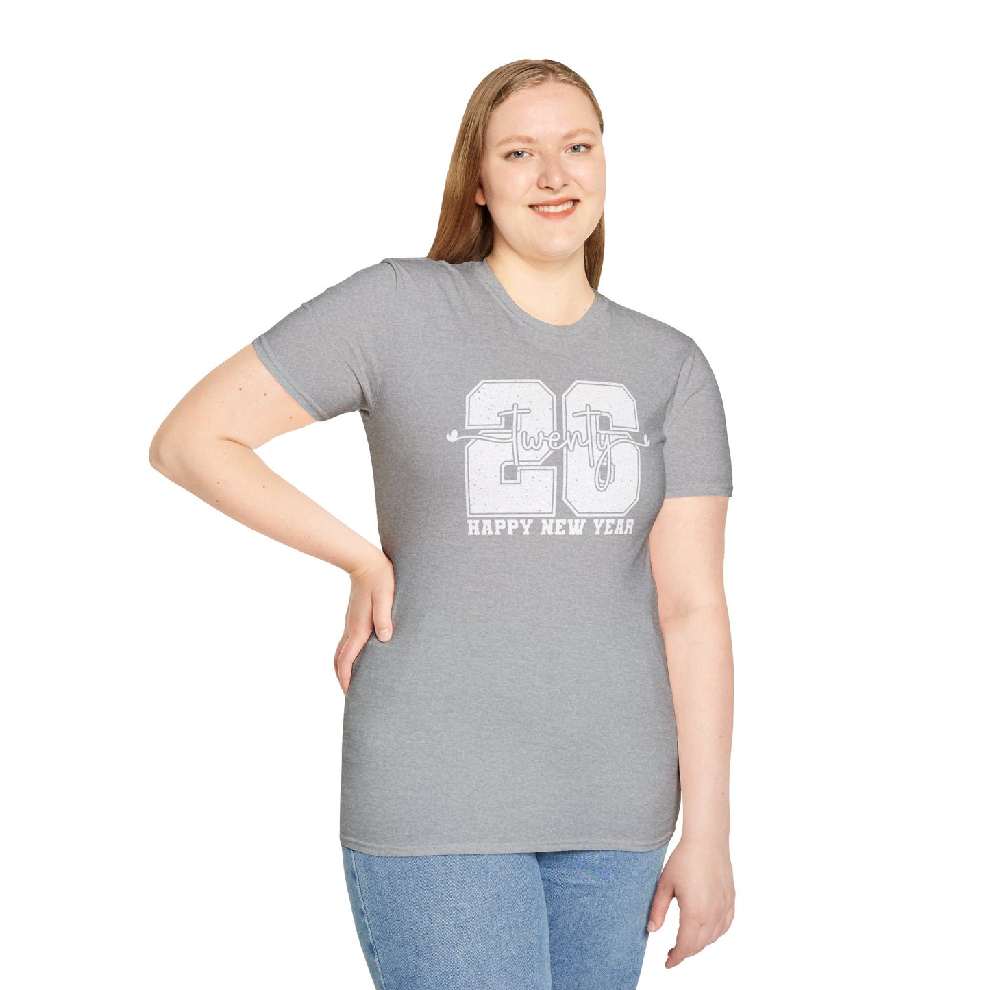 Happy New Year 2026 T-Shirt – Distressed Varsity 26 Twenty New Year Shirt, Retro College Style NYE Tee, New Year’s Eve Party Graphic Top