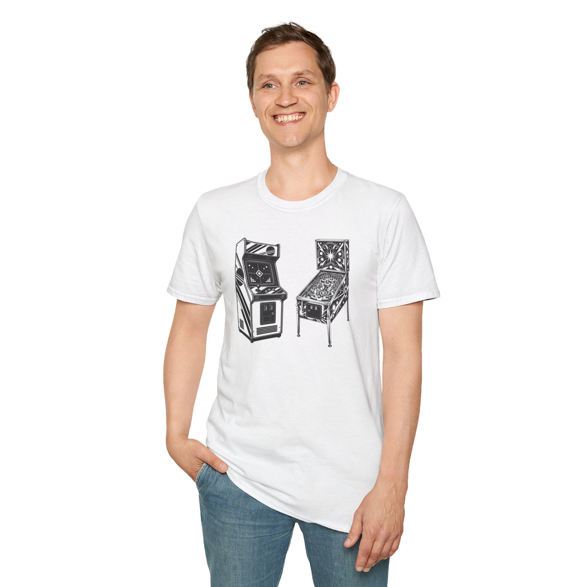 Arcade Game Shirt, Retro Pinball T-Shirt, Vintage Gaming Tee, Game Room Gift, Old School Gamer Shirt
