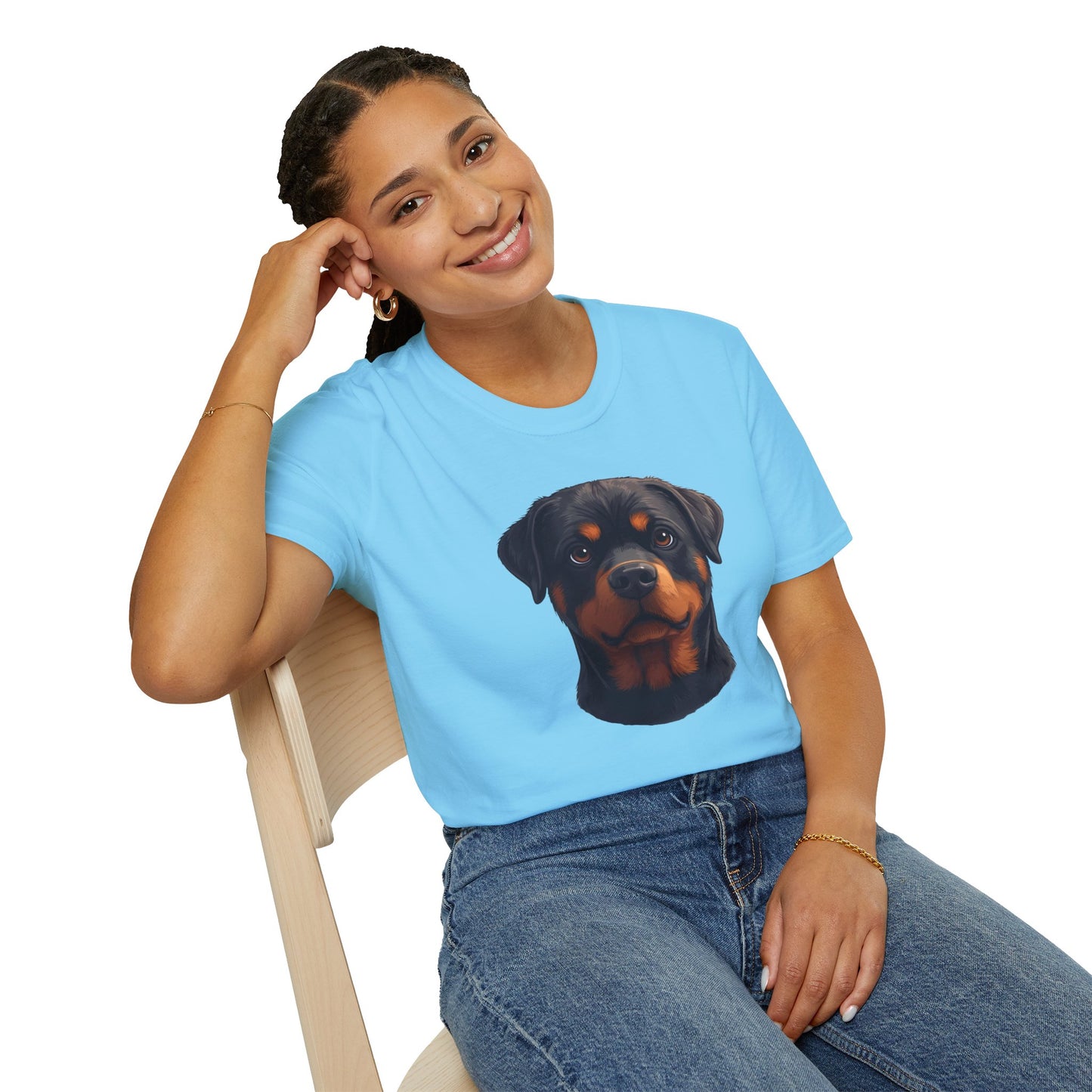 Rottweiler Dog Portrait Shirt – Rottweiler Dog Lover Gift, Cute Dog Mom Tee, Dog Dad Shirt, Pet Breed Apparel