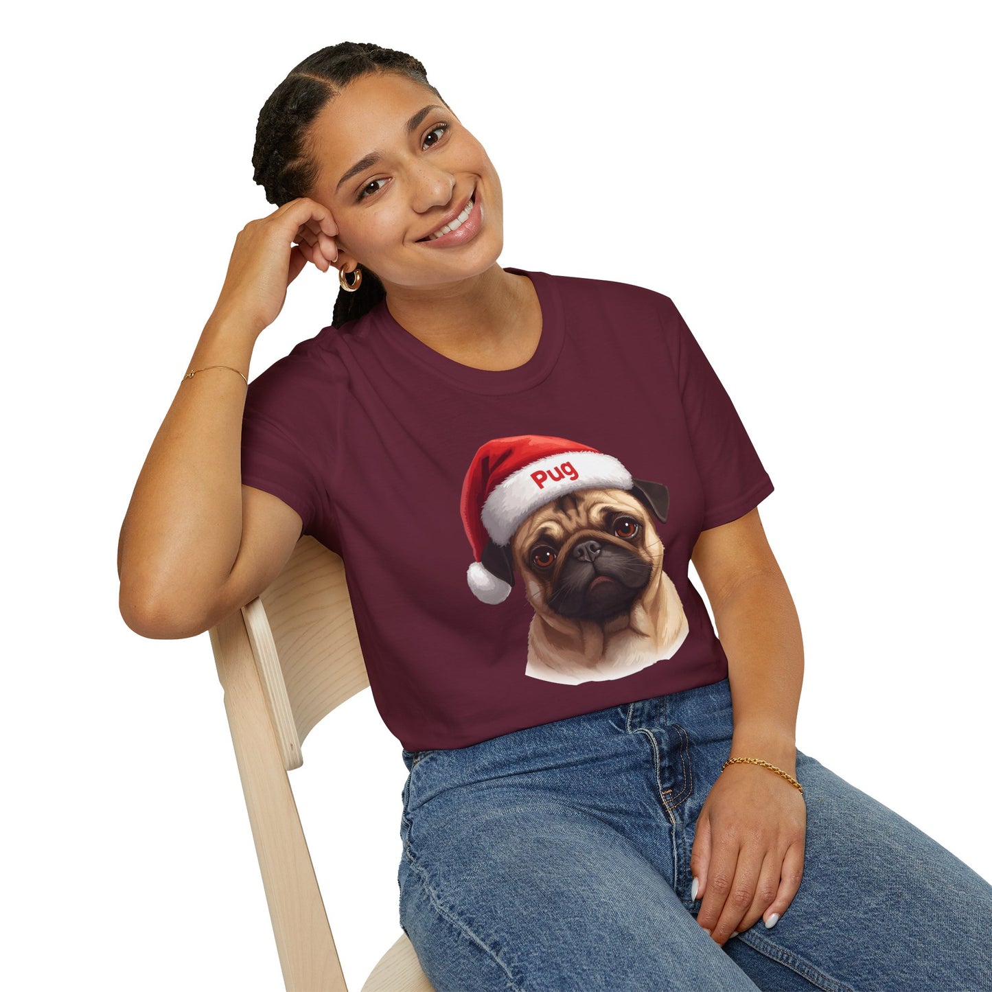 Pug Dog Portrait Shirt – Pug Dog Lover Gift, Cute Dog Mom Tee, Dog Dad Shirt, Pet Breed Apparel