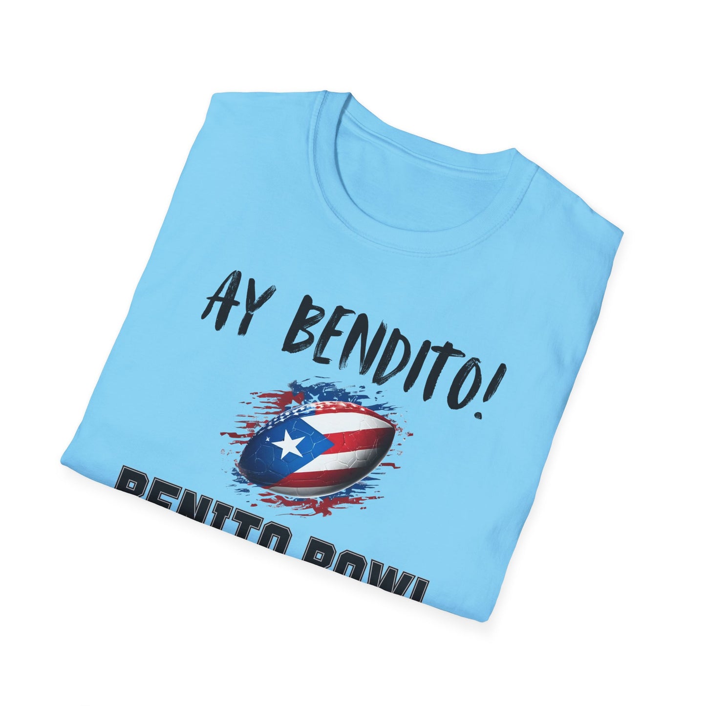Ay Bendito! Benito Bowl T-Shirt, Halftime Benito Shirt, Football Fan Gift, Benito Tee, Puerto Rico Heritage Boriqua Pride Gift