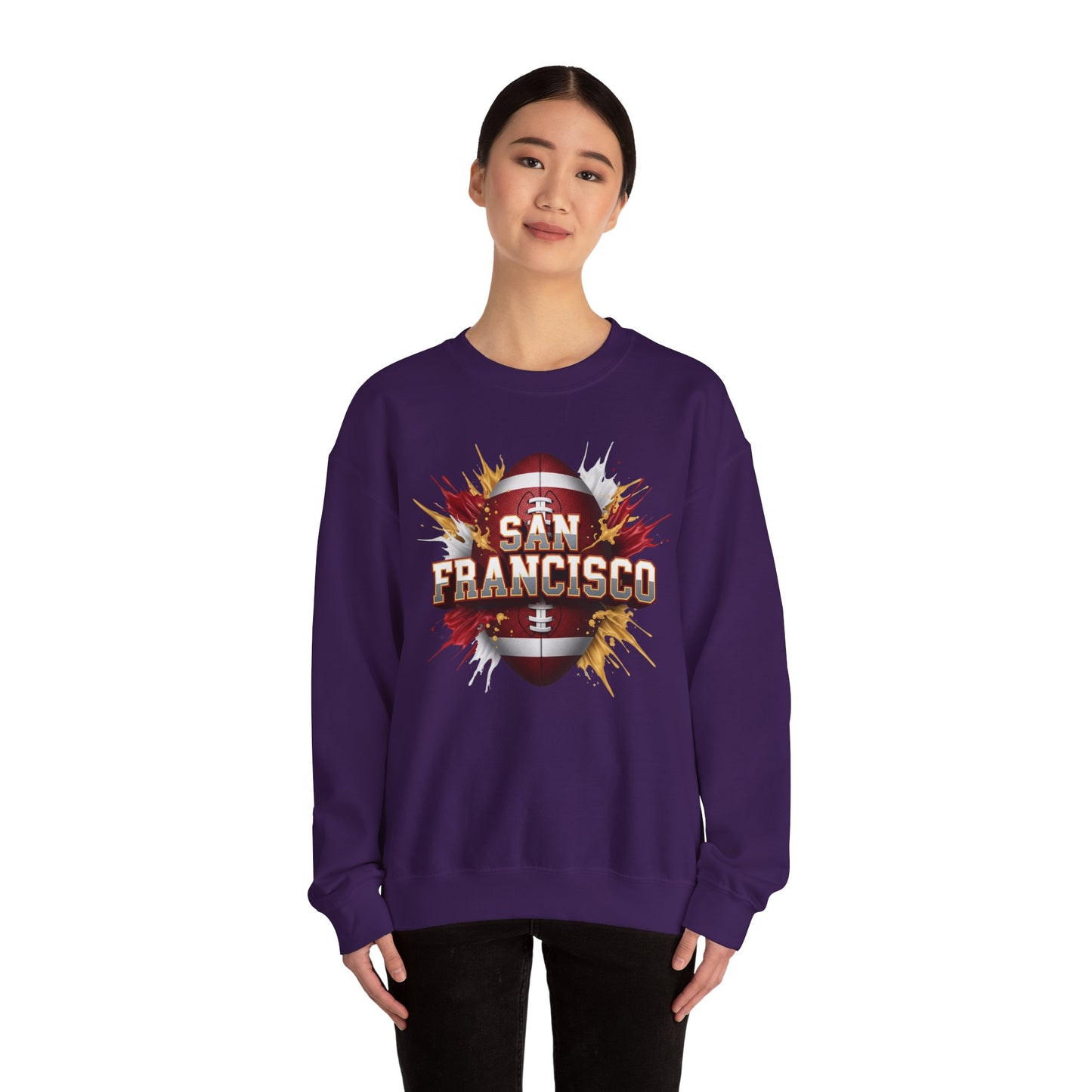 San Francisco Football Sweatshirt, San Francisco Team Sweatshirt, Football Gift for San Fran Fans, Game Day Fan Apparel, Football Fan Gift