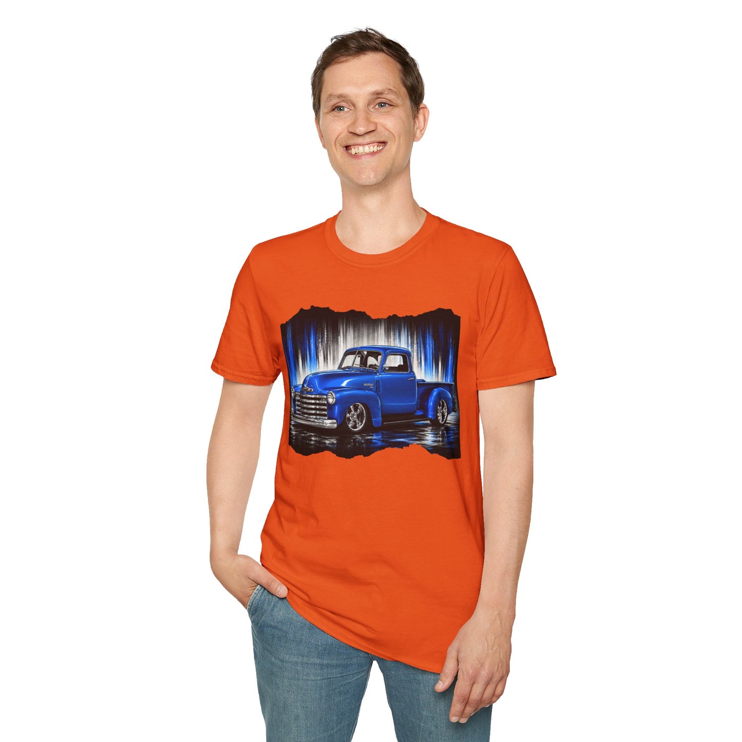 Vintage Truck Shirt, Blue Pickup Truck Tee, Classic Truck Graphic Shirt, Truck Enthusiast Gift, Retro Auto Unisex Tee