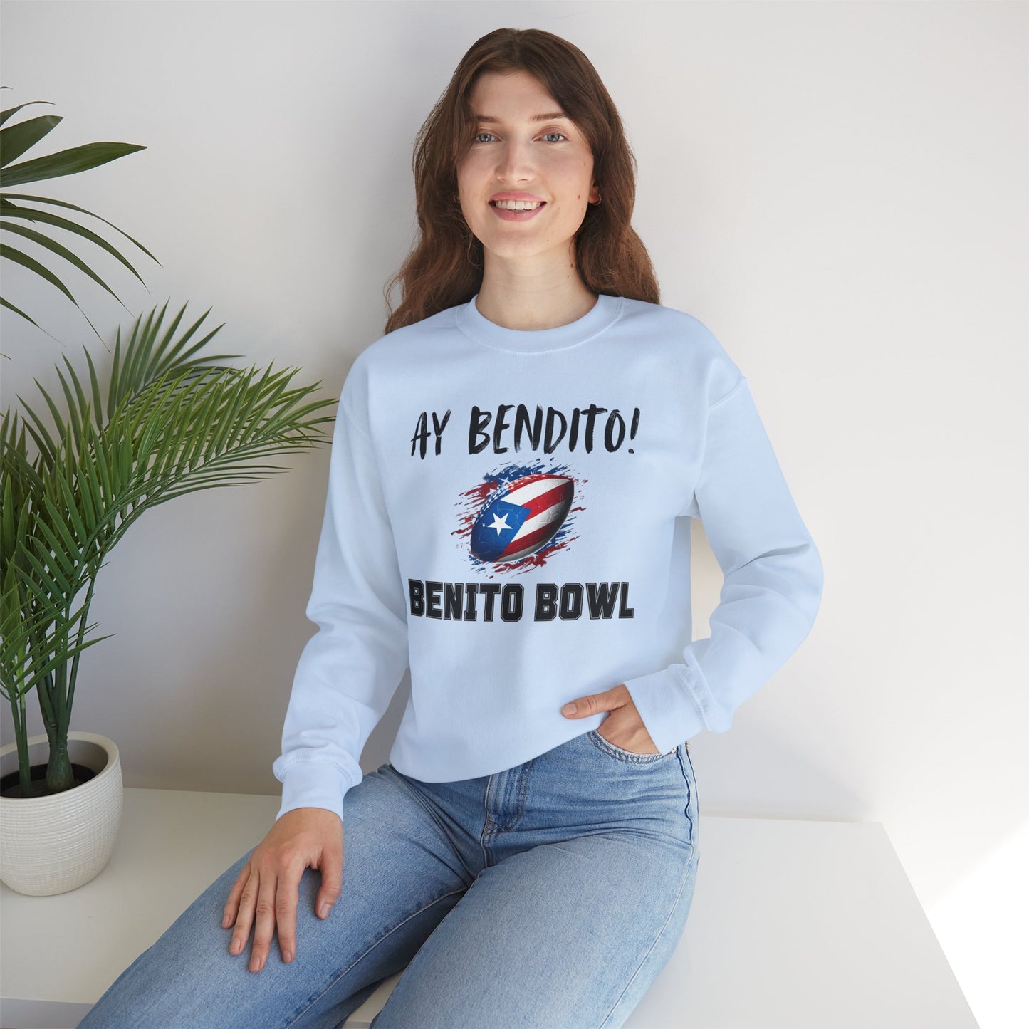 Ay Bendito! Benito Bowl Sweatshirt, Halftime Benito Shirt, Football Fan Gift, Benito Sweatshirt, Puerto Rico Heritage Boriqua Pride Gift