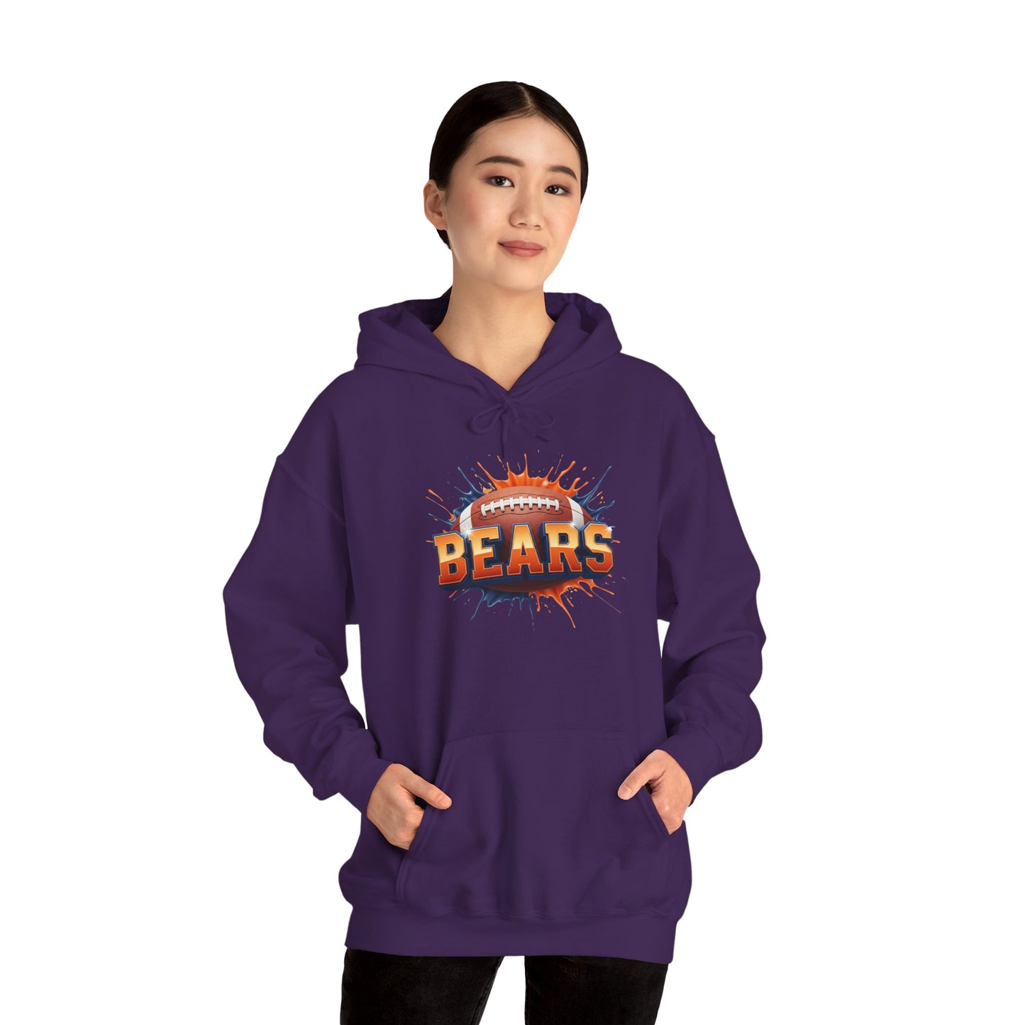Chicago Football Hoodie, Chicago Team Hoodie, Football Gift for Chicago Fans, Game Day Sports Fan Apparel, Football Fan Gift