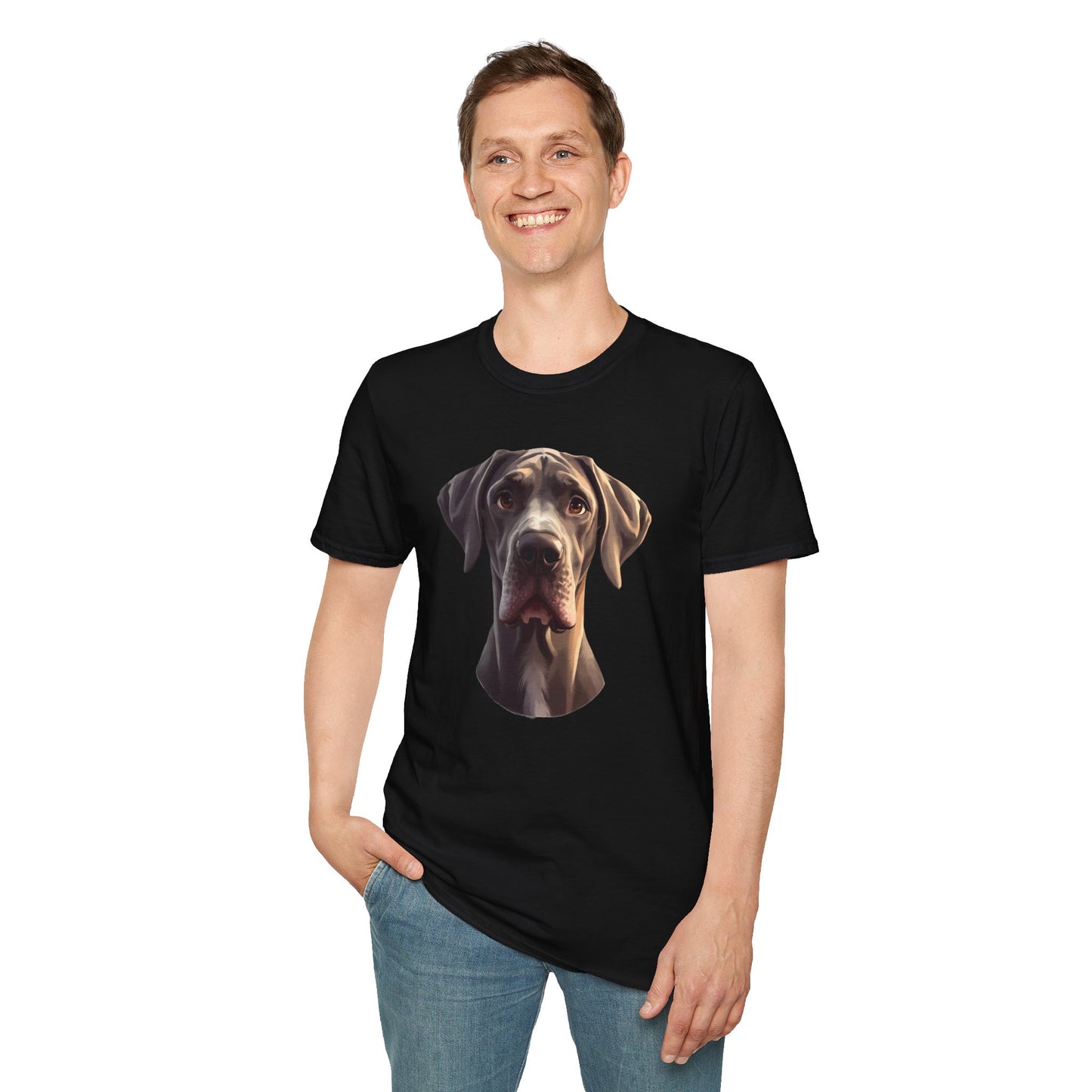 Great Dane Dog Portrait Shirt – Great Dane Dog Lover Gift, Cute Dog Mom Tee, Dog Dad Shirt, Pet Breed Apparel
