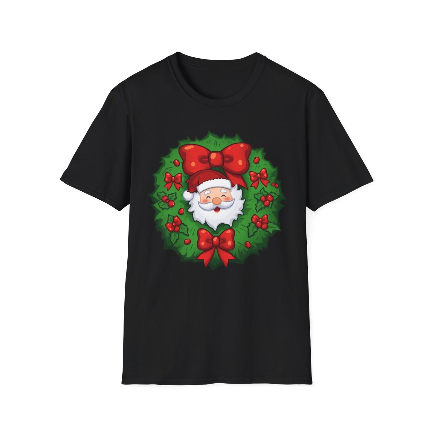 Santa Wreath Shirt, Family Christmas Shirts, Christmas T Shirt, Holiday Shirt, Cute Xmas Shirt for the family, Holiday Gift