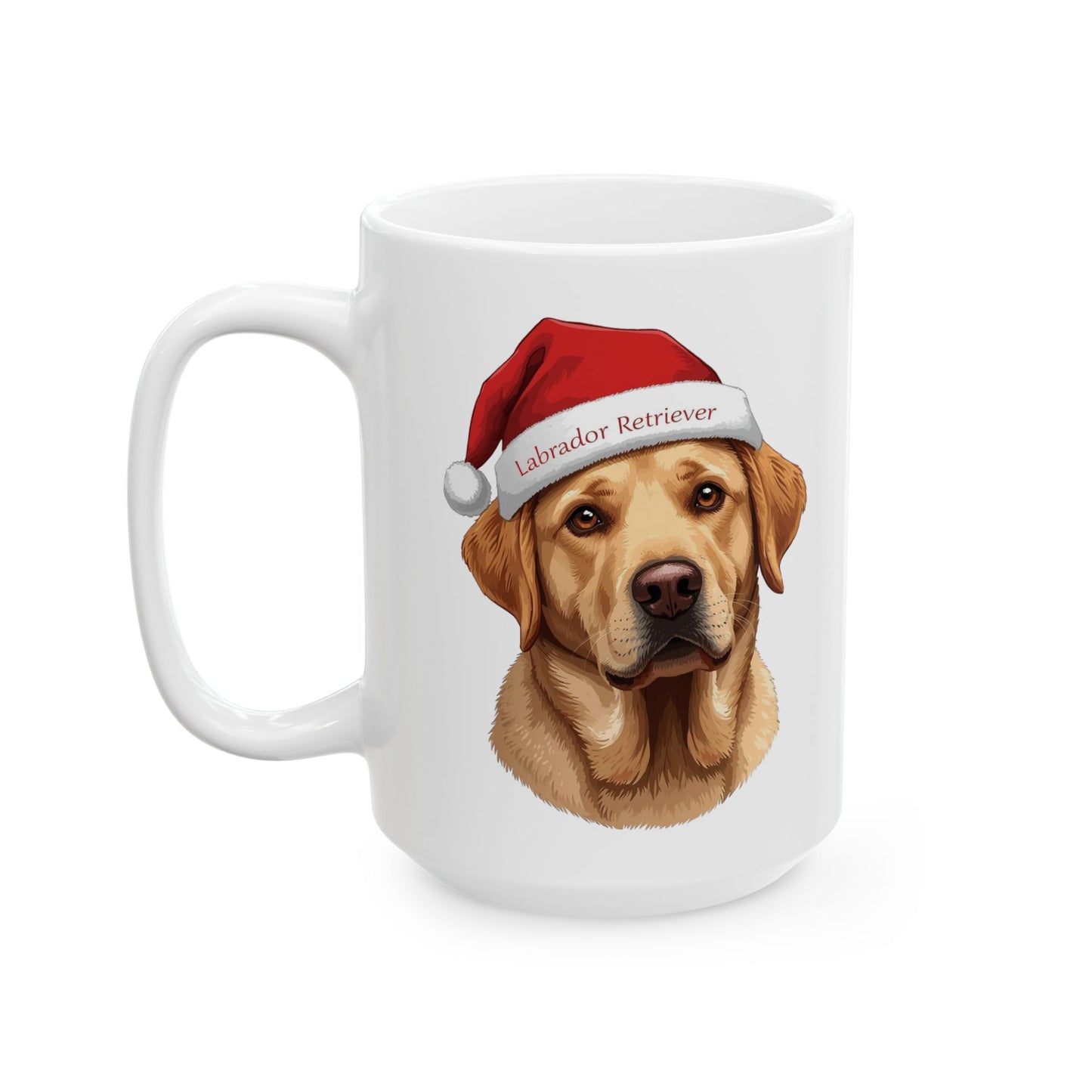 Labrador Retriever Holiday Portrait Mug – Cute Holiday Coffee Cup, Festive Labrador Retriever Dog Ceramic Mug, Christmas Gift Idea (11oz/15oz)