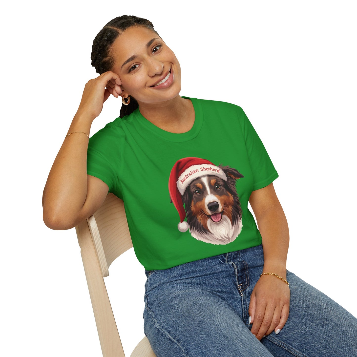Australian Shepherd Dog Portrait Shirt – Aussie Dog Lover Gift, Cute Dog Mom Tee, Dog Dad Shirt, Pet Breed Apparel