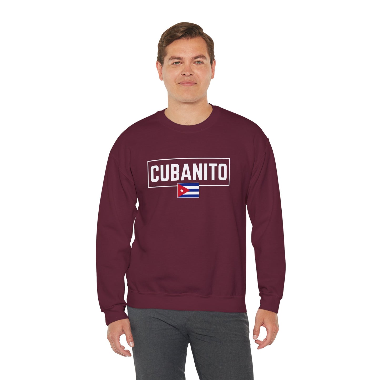CUBANITO Sweatshirt – Cuban Flag Sweatshirt for Men, Latino Pride Sweatshirt, Cuba Heritage Top, Cuban Culture Graphic Sweatshirt