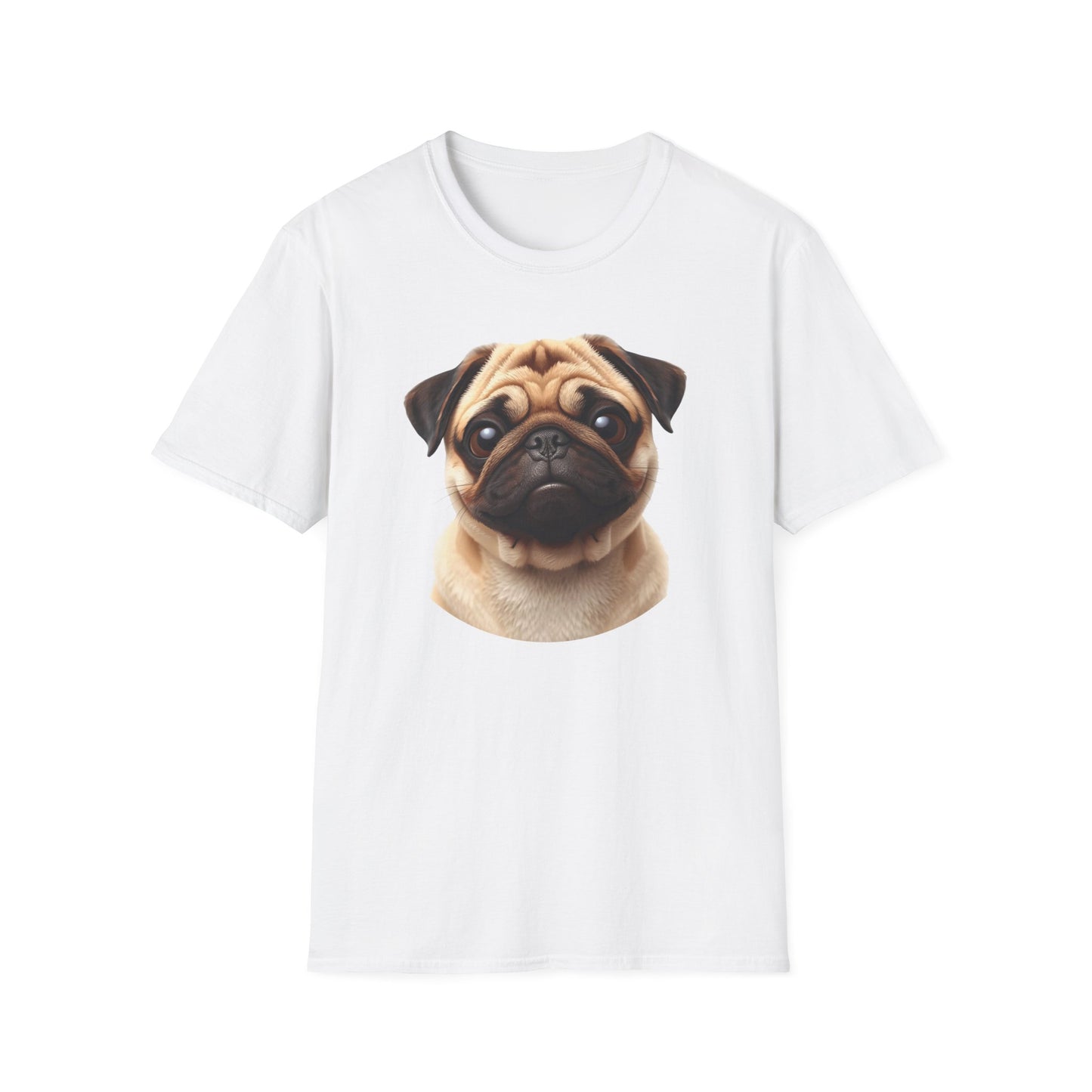 Pug Dog Portrait Shirt – Pug Dog Lover Gift, Cute Dog Mom Tee, Dog Dad Shirt, Pet Breed Apparel