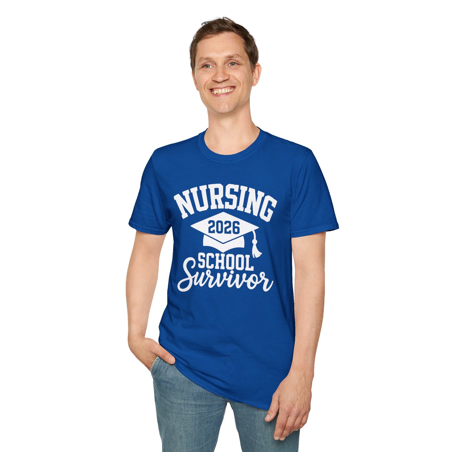 Nursing 2026 School Survivor T-Shirt, Nurse Graduation Shirt, RN Student Gift, Nursing School Grad Tee
