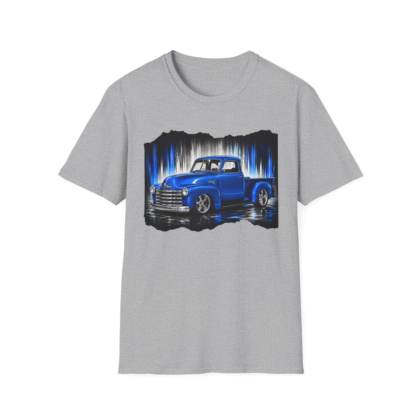 Vintage Truck Shirt, Blue Pickup Truck Tee, Classic Truck Graphic Shirt, Truck Enthusiast Gift, Retro Auto Unisex Tee