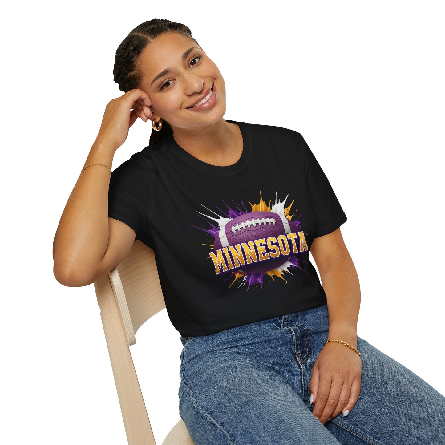 Minnesota Football Unisex T-Shirt, Minnesota Team Tee, Football Gift for Minnesota Fans, Game Day Shirt, Sports Fan Apparel Football Tee
