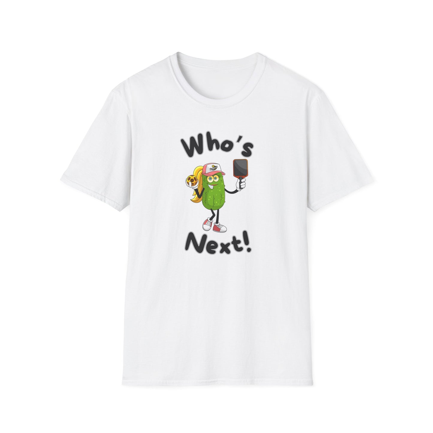 Who's Next Pickleball Unisex Softstyle T-Shirt, Pickleball Gift, Pickleball Apparel, Pickleball Lover Shirt, Pickleball Player Tee,