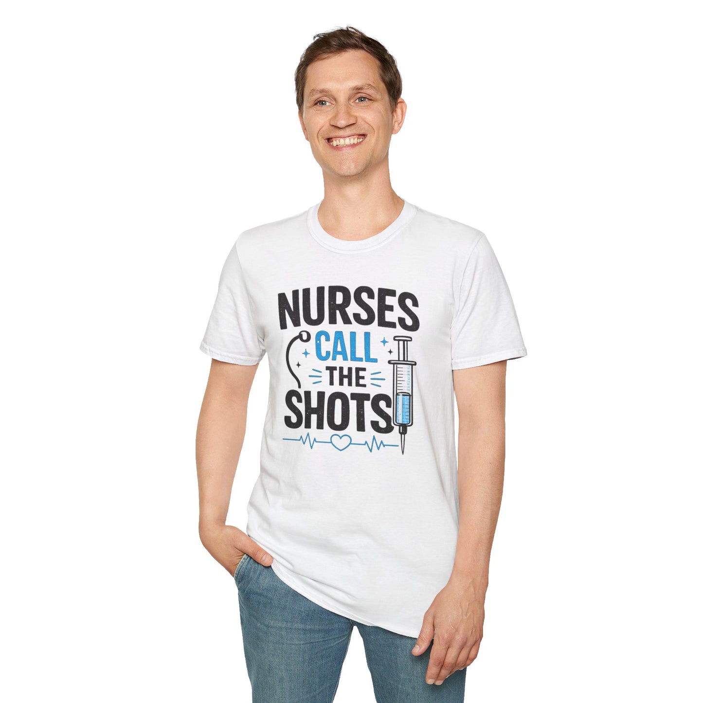 Nurses Call The Shots Shirt Funny Nurse Gift Medical Humor RN CNA Nursing Tee