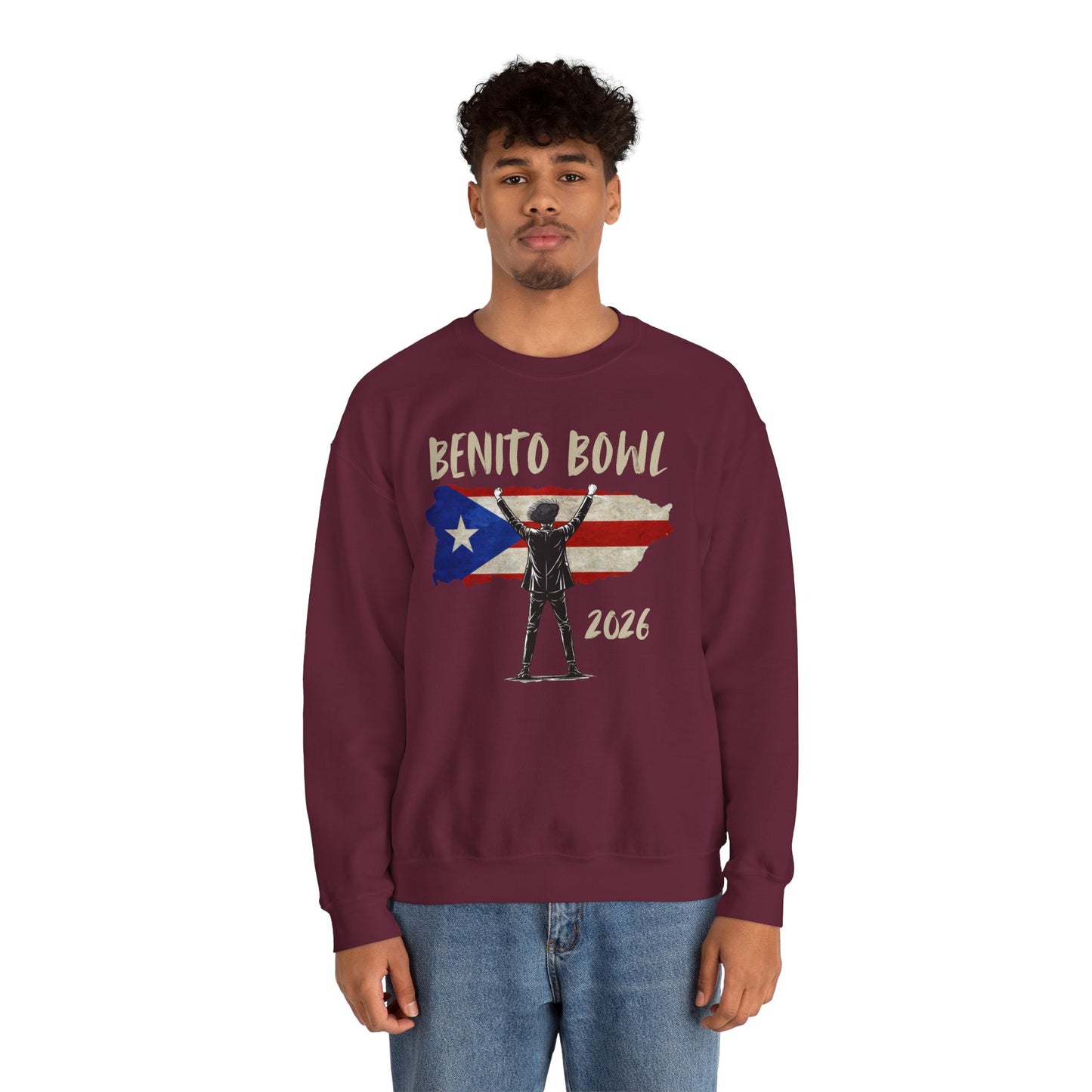 Benito Bowl 2026 PR Flag Sweatshirt, Benito Bowl, Football Fan Gift, Puerto Rico Boricua Heritage Culture Pride sweatshirt