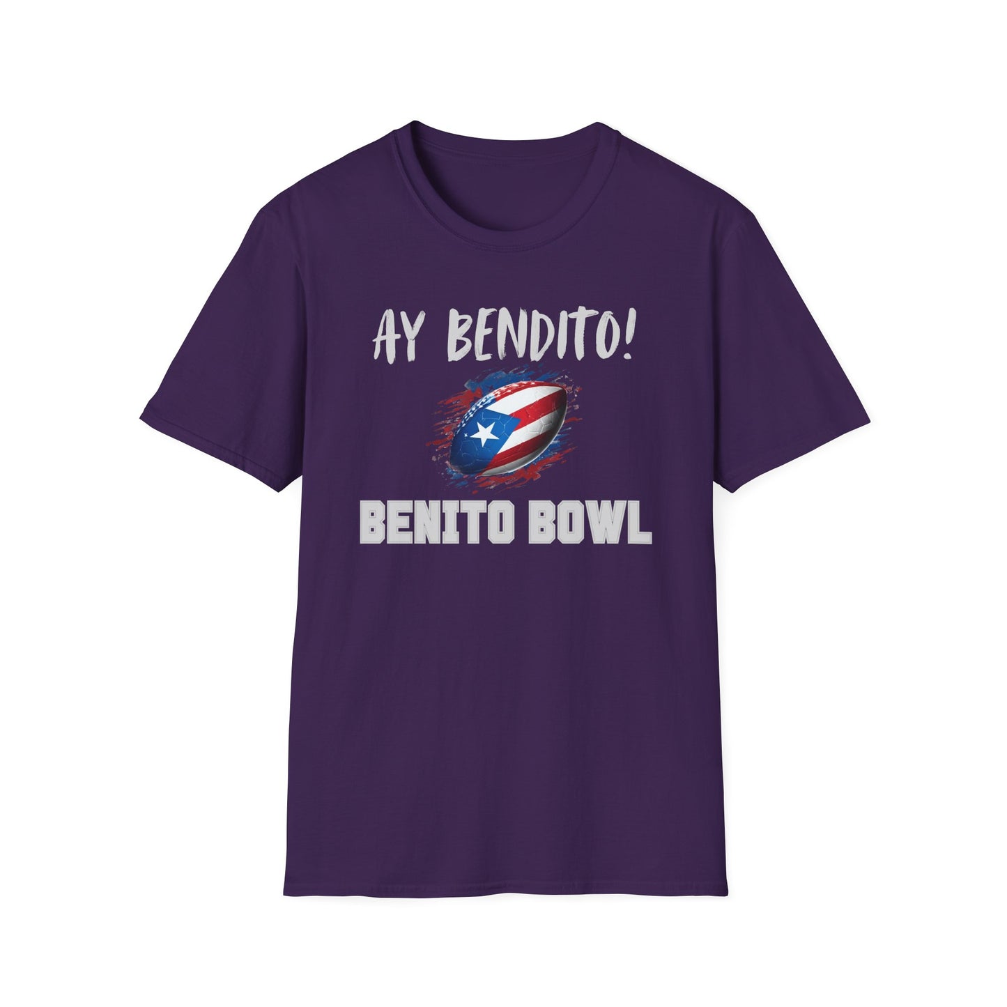 Ay Bendito! Benito Bowl T-Shirt, Halftime Benito Shirt, Football Fan Gift, Benito Tee, Puerto Rico Heritage Boriqua Pride Gift