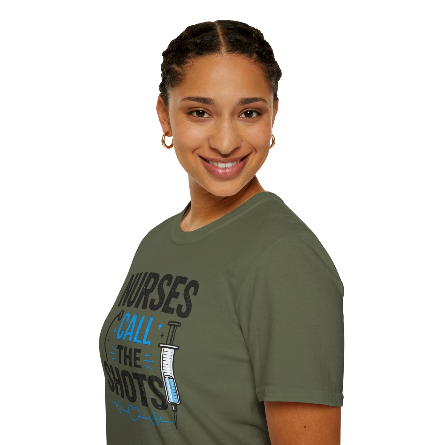 Nurses Call The Shots Shirt Funny Nurse Gift Medical Humor RN CNA Nursing Tee
