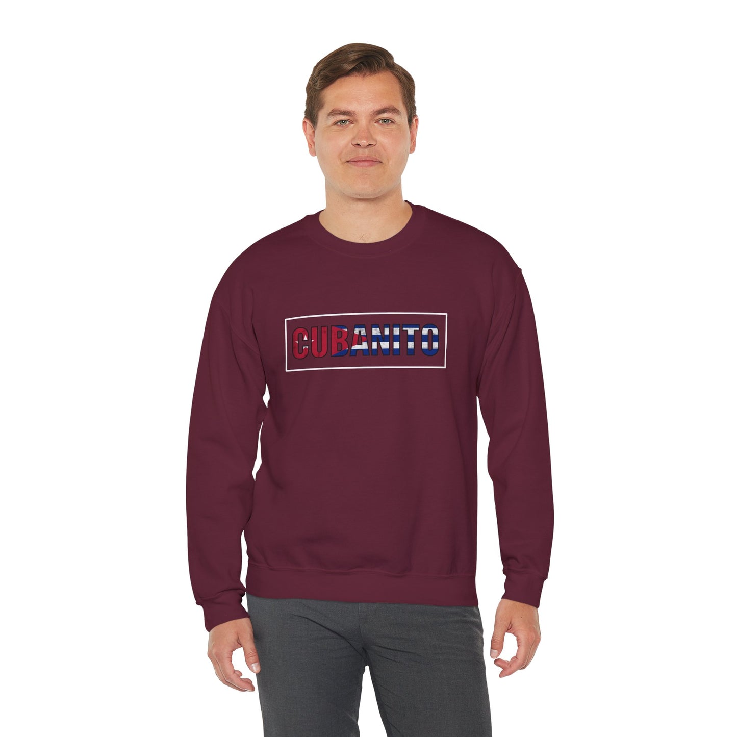 CUBANITO Sweatshirt – Cuban Flag Sweatshirt for Men, Latino Pride Sweatshirt, Cuba Heritage Top, Cuban Culture Graphic Sweatshirt