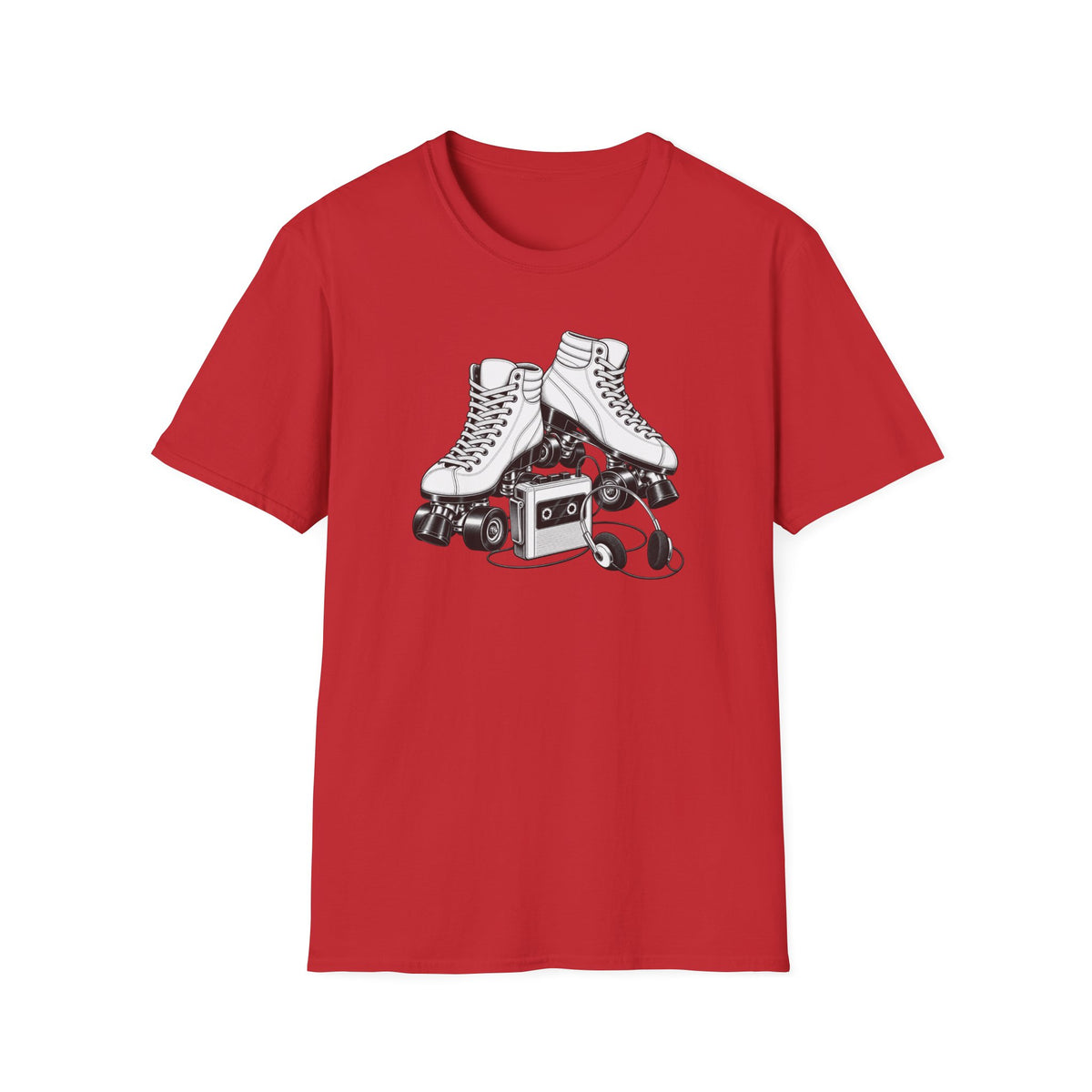 Roller Skate T-Shirt, Retro Cassette Tee, Vintage Roller Rink Shirt, Music Lover Gift, Skater Tee