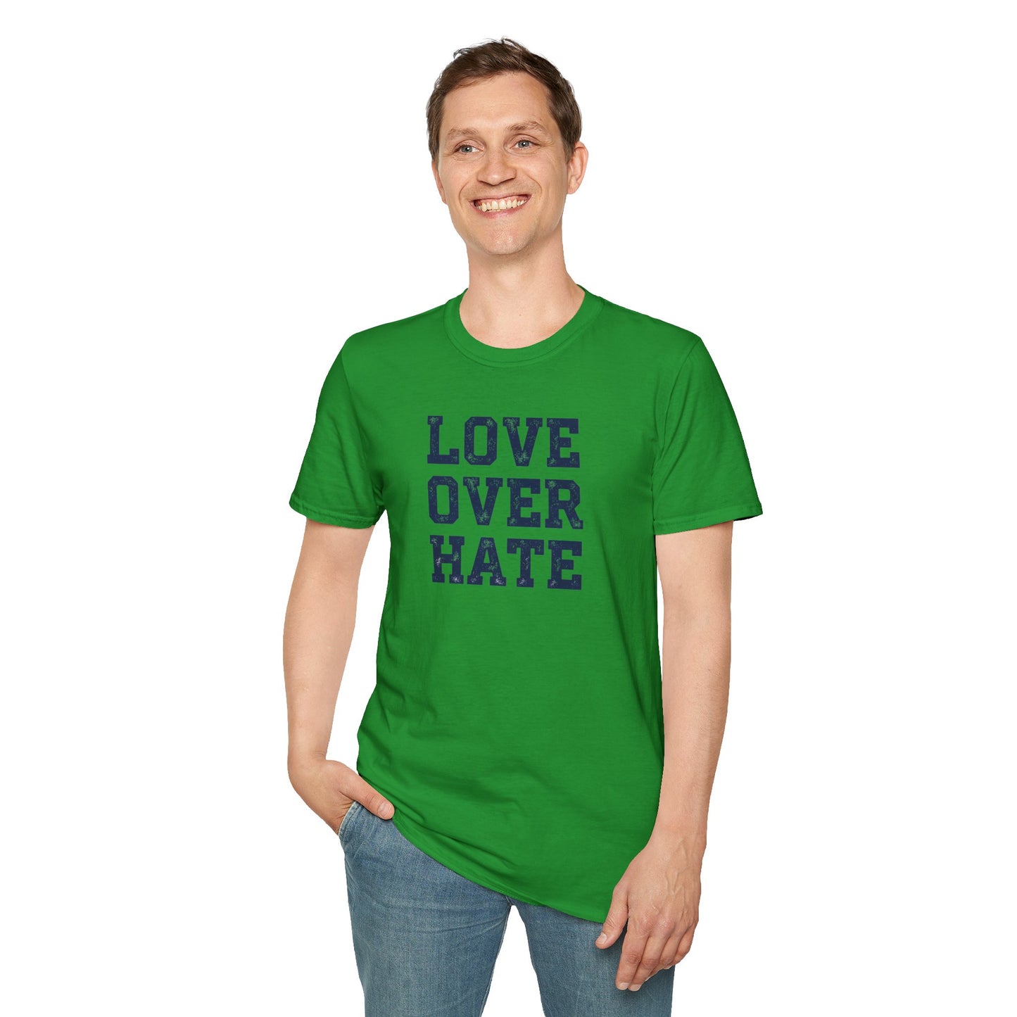 Love Over Hate T-Shirt – Inspirational Christian Shirt, Positive Message Tee, Motivational Faith Apparel