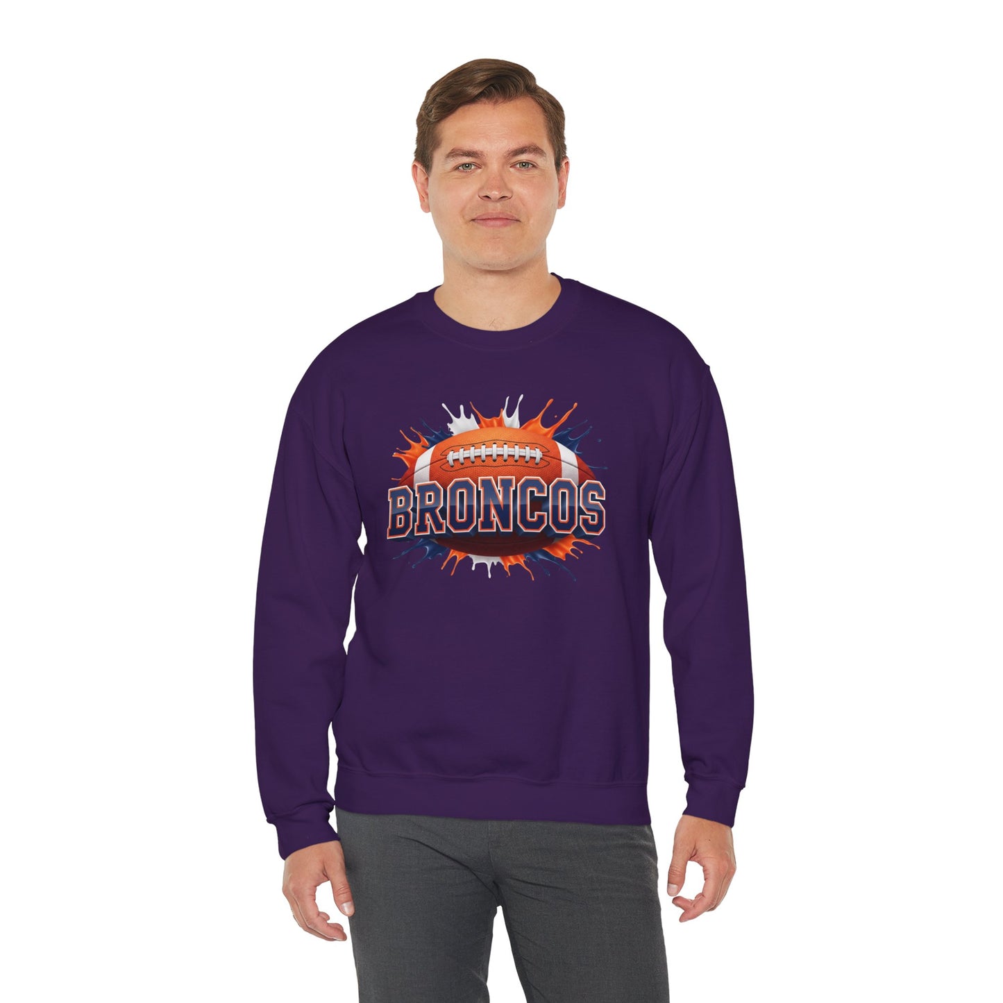 Denver Football Sweatshirt, Denver Team Sweatshirt, Football Gift for Denver Fans, Game Day Sports Fan Football Apparel