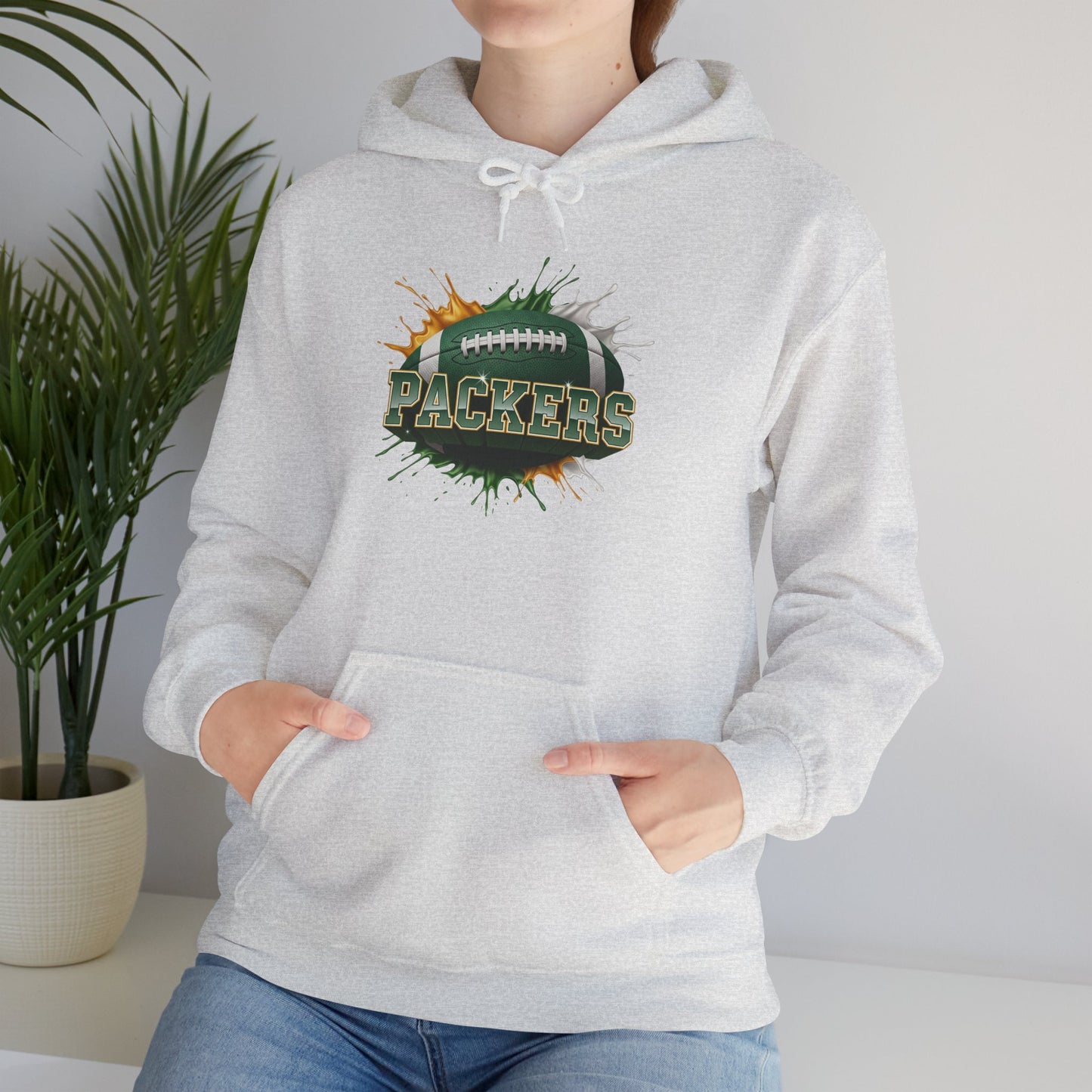 Green Bay Football Hoodie, Green Bay Team Hoodie, Football Gift for Green Bay Fans, Game Day Sports Fan Apparel, Football Fan Gift