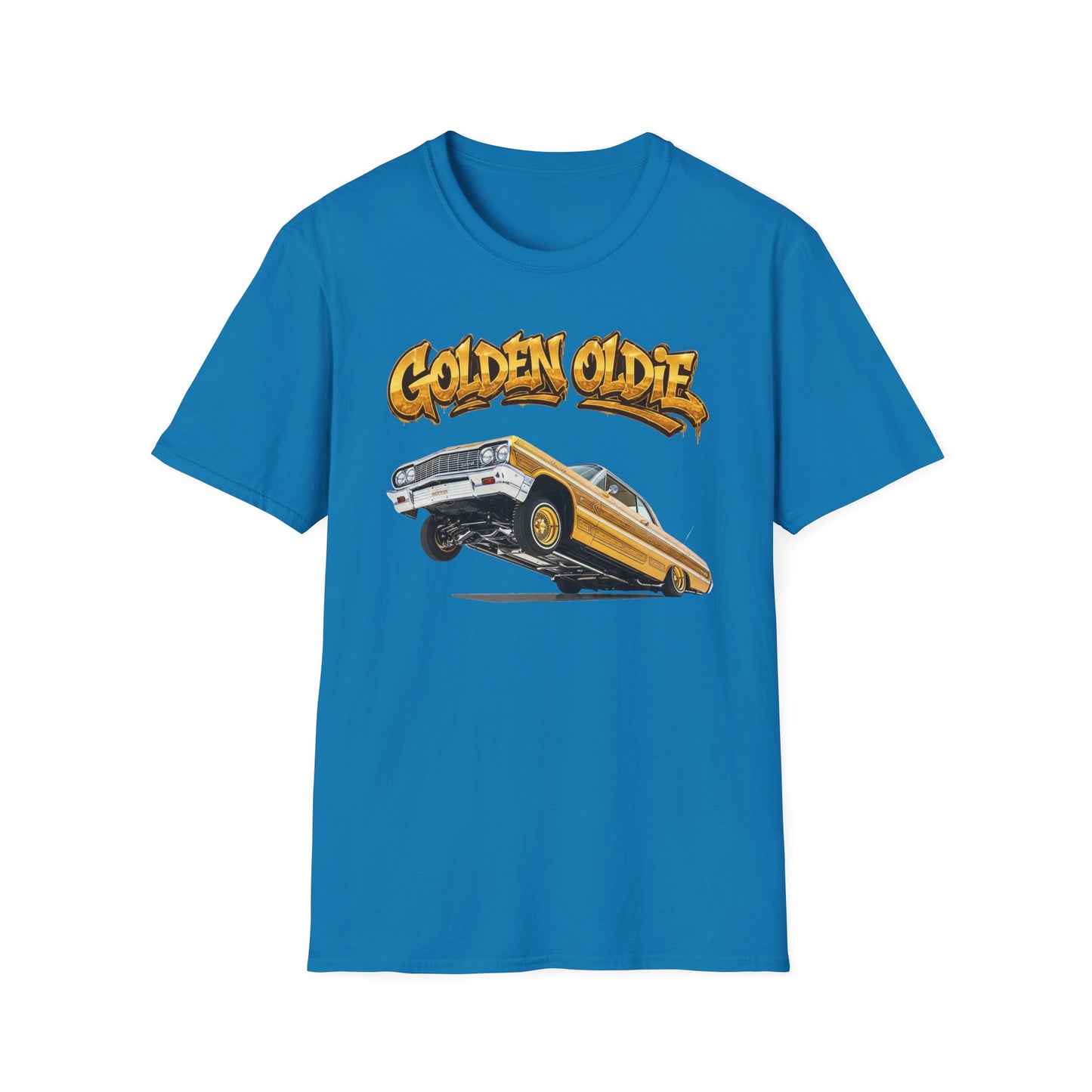 Golden Oldie Lowrider Shirt, Classic Car Tee, Vintage Auto Graphic Shirt, Car Enthusiast Gift, Retro Car Lover Tee
