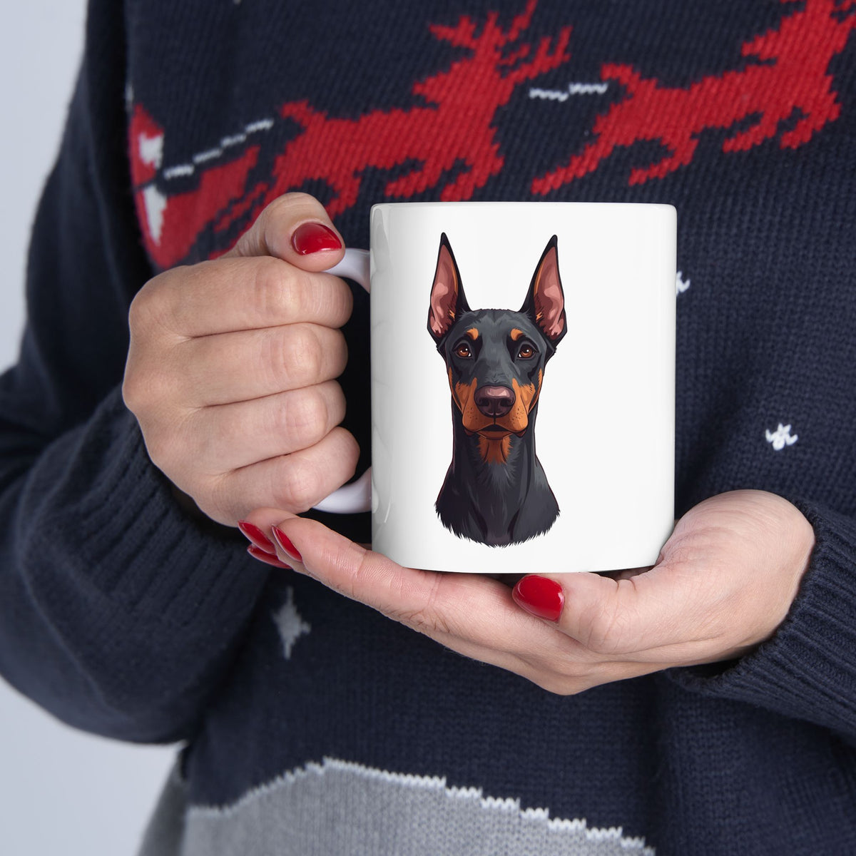 Doberman Mug, Doberman Pinscher Coffee Mug, Dog Lover Gift, Doberman Mom Dog Dad Mug, Pet Parent Cup 11oz or 15oz, Dog Lover Gift