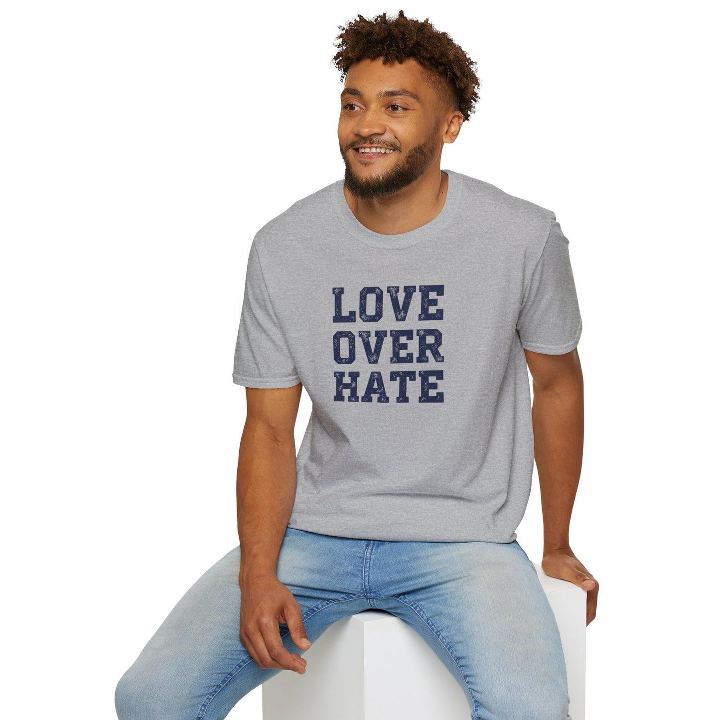 Love Over Hate T-Shirt – Inspirational Christian Shirt, Positive Message Tee, Motivational Faith Apparel
