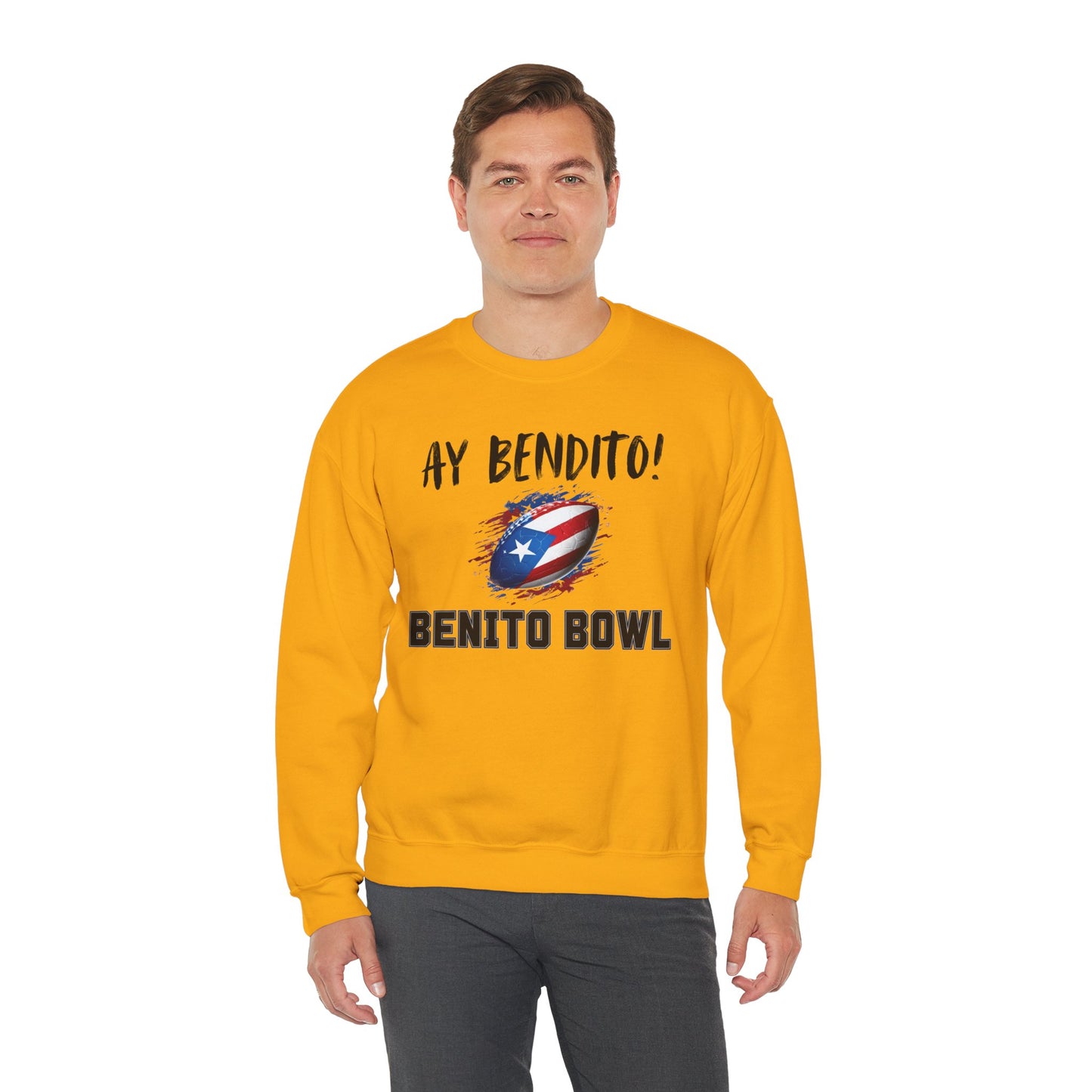 Ay Bendito! Benito Bowl Sweatshirt, Halftime Benito Shirt, Football Fan Gift, Benito Sweatshirt, Puerto Rico Heritage Boriqua Pride Gift