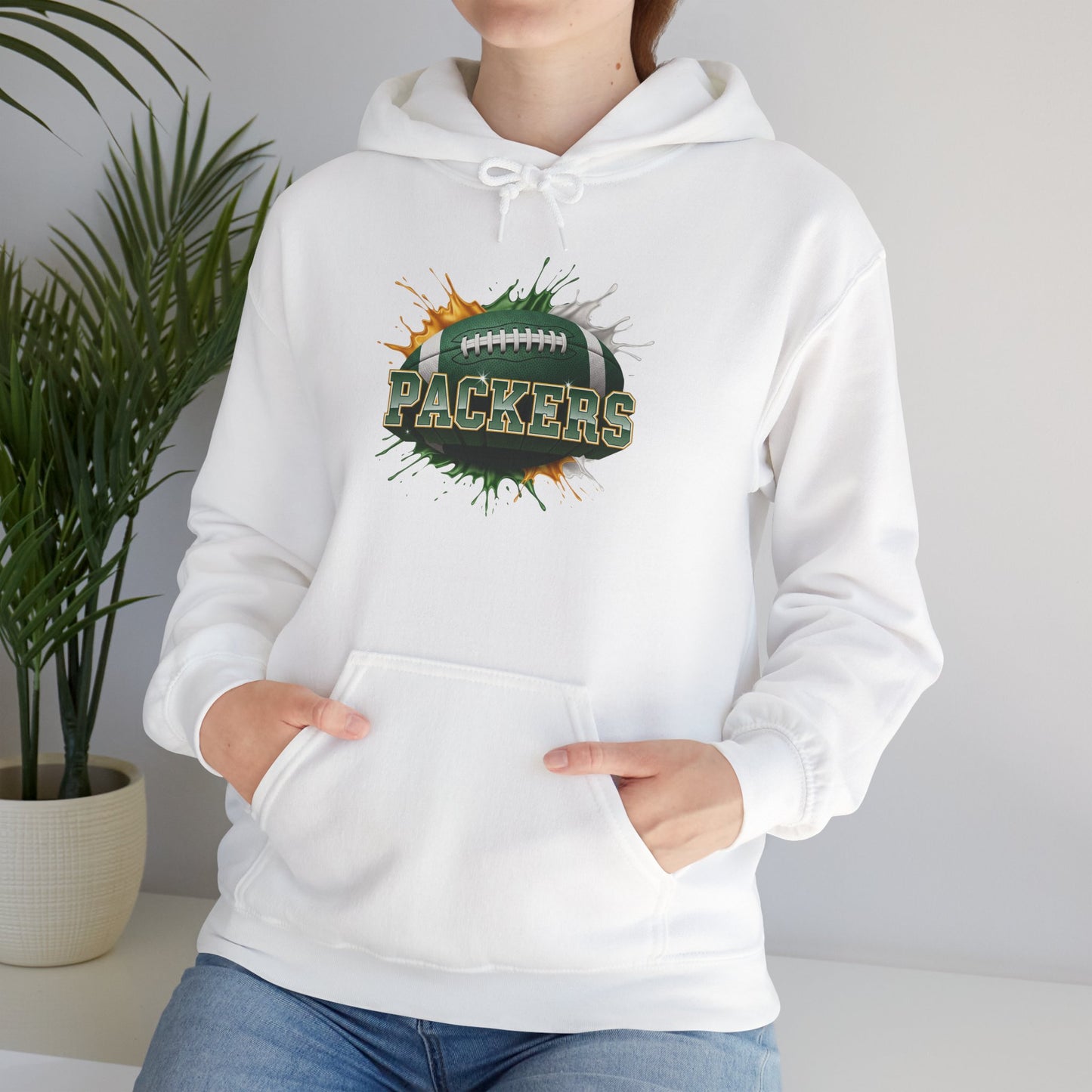 Green Bay Football Hoodie, Green Bay Team Hoodie, Football Gift for Green Bay Fans, Game Day Sports Fan Apparel, Football Fan Gift