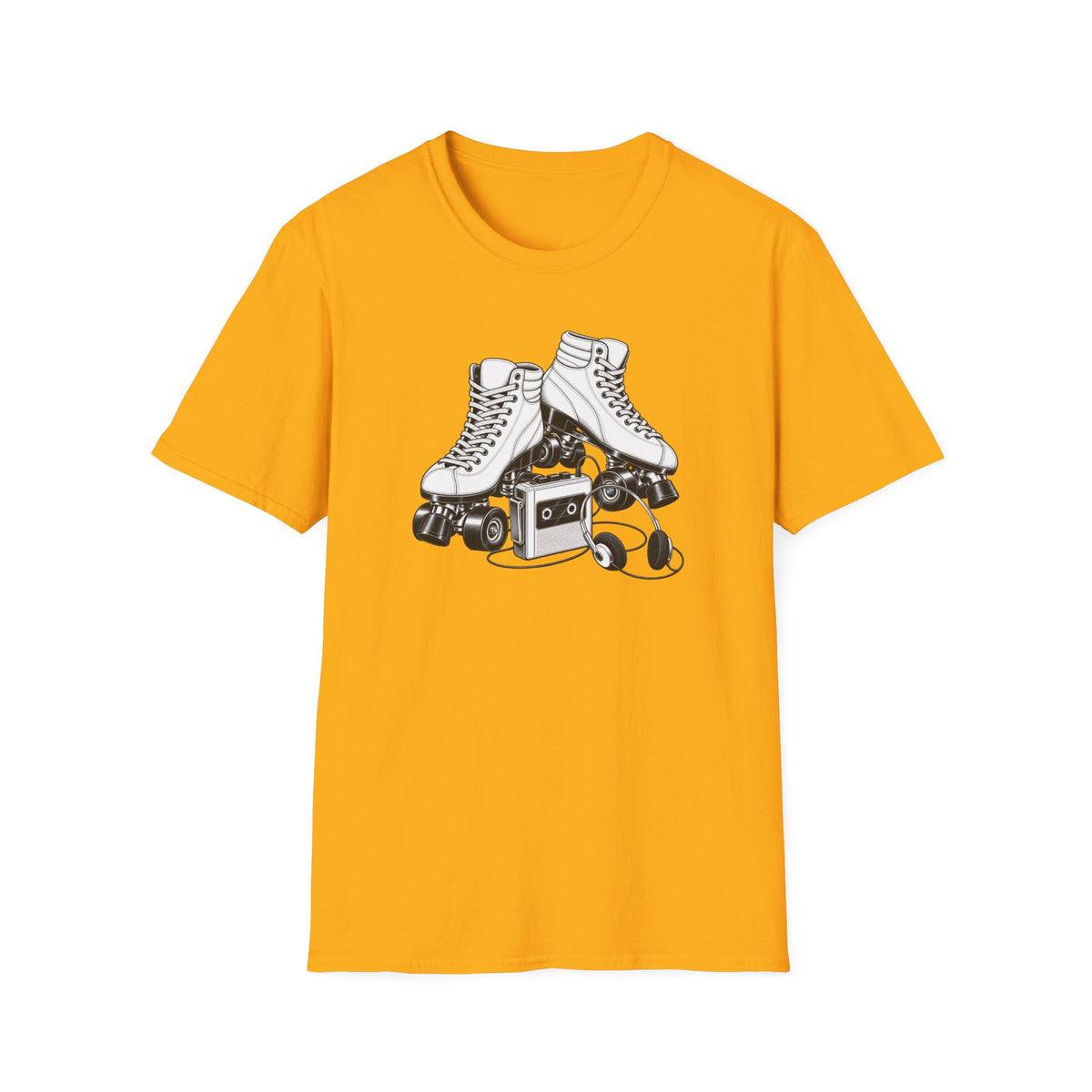 Roller Skate T-Shirt, Retro Cassette Tee, Vintage Roller Rink Shirt, Music Lover Gift, Skater Tee