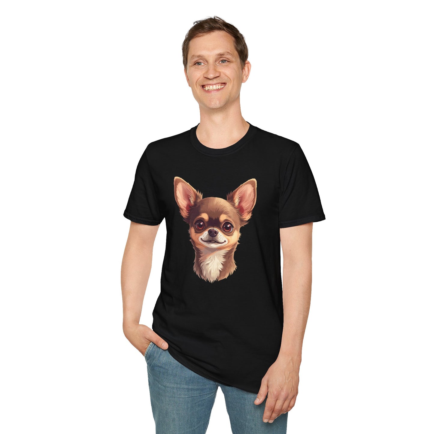 Chihuahua Dog Portrait Shirt – Chihuahua Dog Lover Gift, Cute Dog Mom Tee, Dog Dad Shirt, Pet Breed Apparel