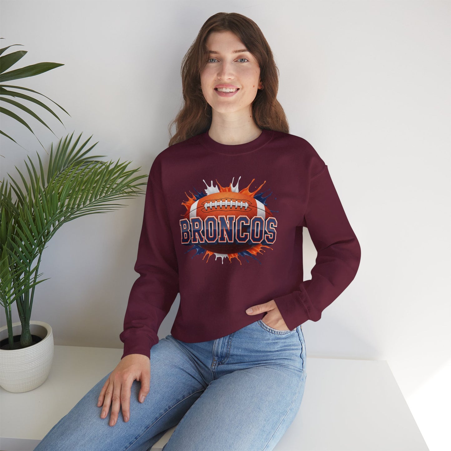 Denver Football Sweatshirt, Denver Team Sweatshirt, Football Gift for Denver Fans, Game Day Sports Fan Football Apparel